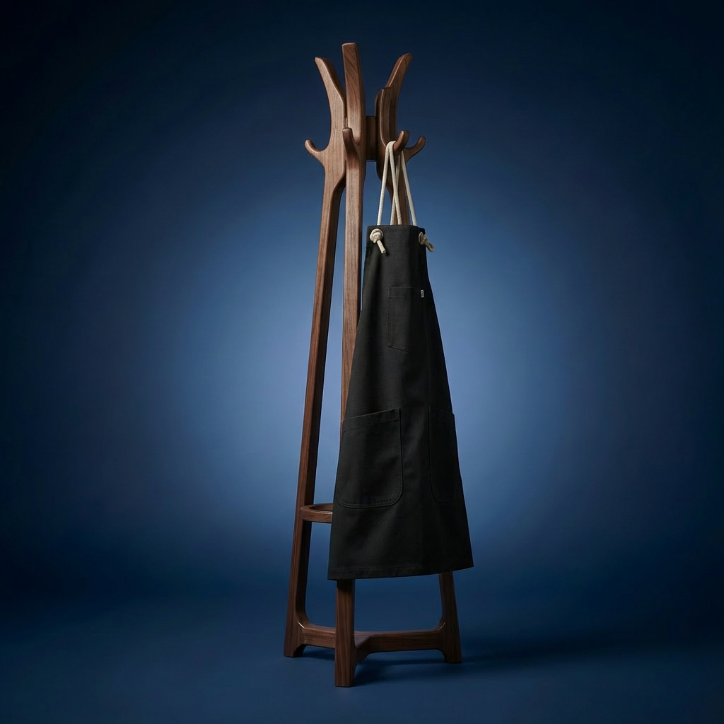 Delantal con Perchero Elegante de Madera.png