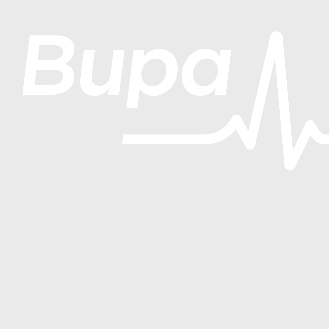 Bupa logo with a stylized heartbeat line.