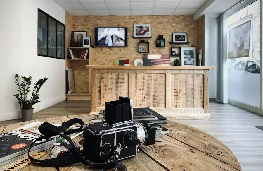 Intérieur du studio de photographie de Sébastien Chauchot