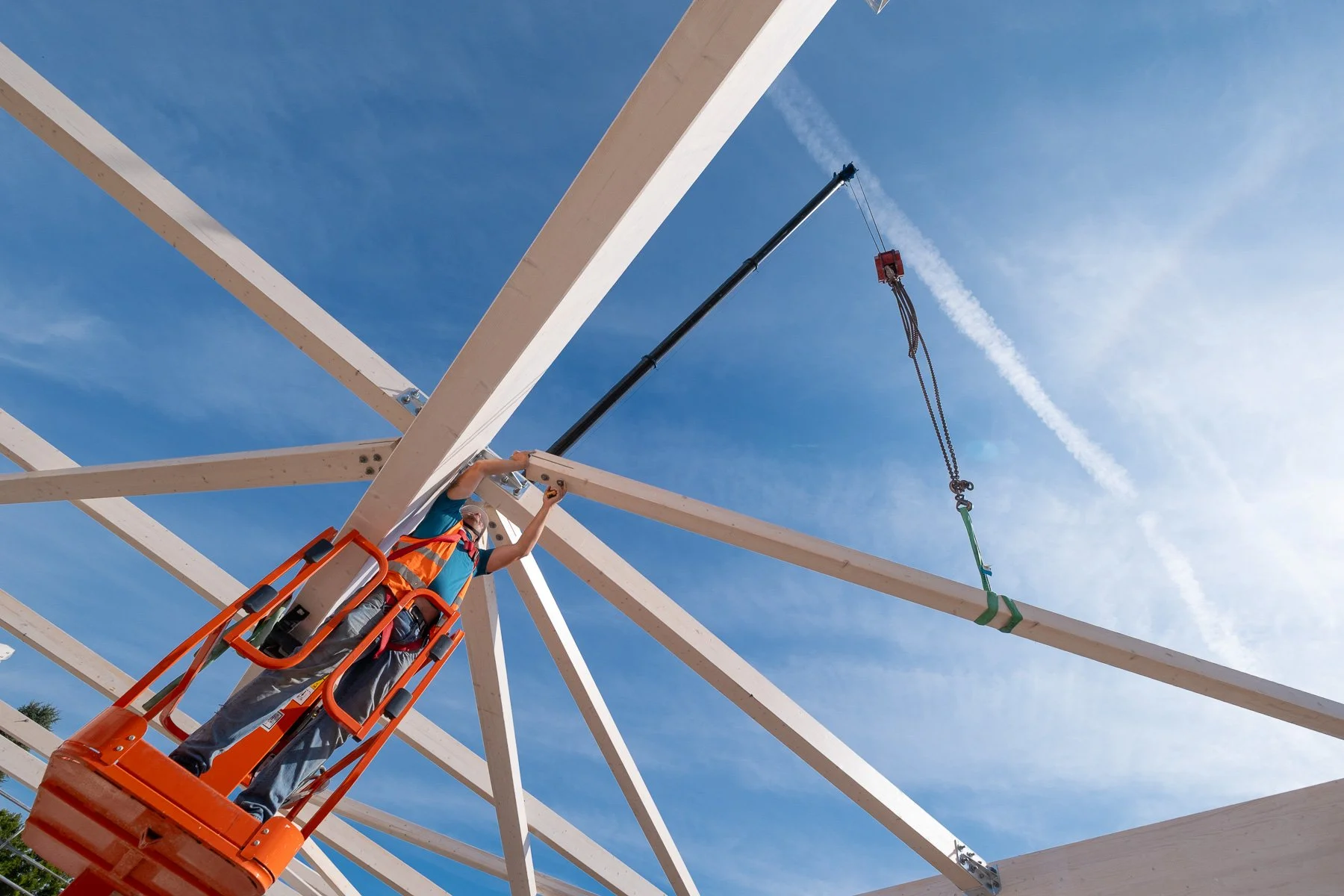 Photo reportage sur un chantier de construction pour communication professionnelle