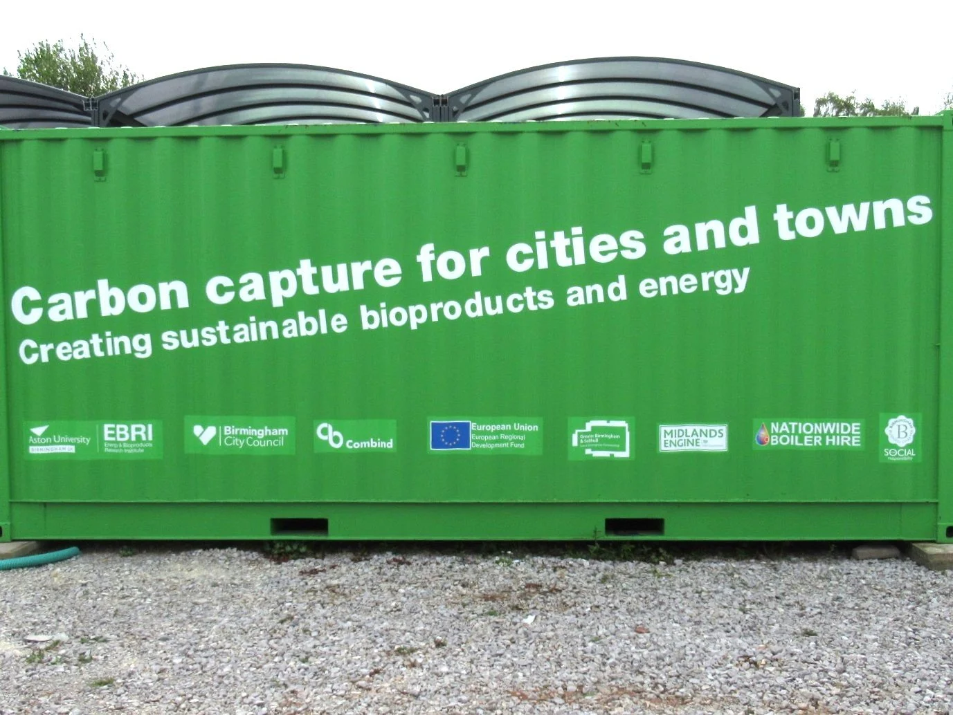 Carbon capture for sustainable bioproducts and energy. Logos of project partners are displayed.