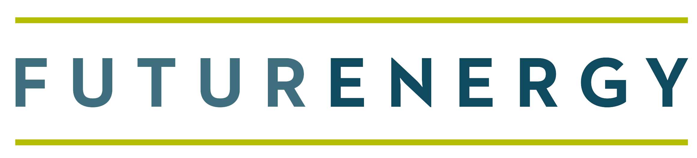 "Future Energy" logo with green lines above and below text