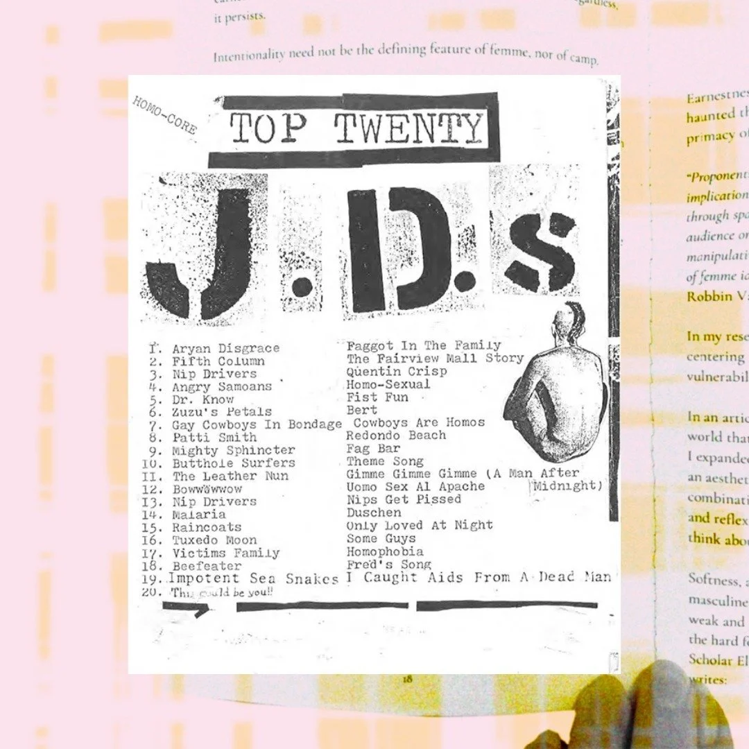 as much as we love our brain-tickling academic theory, here's another take on femme science 🧪:

earlier this month I was at the Bikini Kill show in Toronto (maybe you were there too?) as Tobi Vail and Kathleen Hannah traded off on the mic and talked