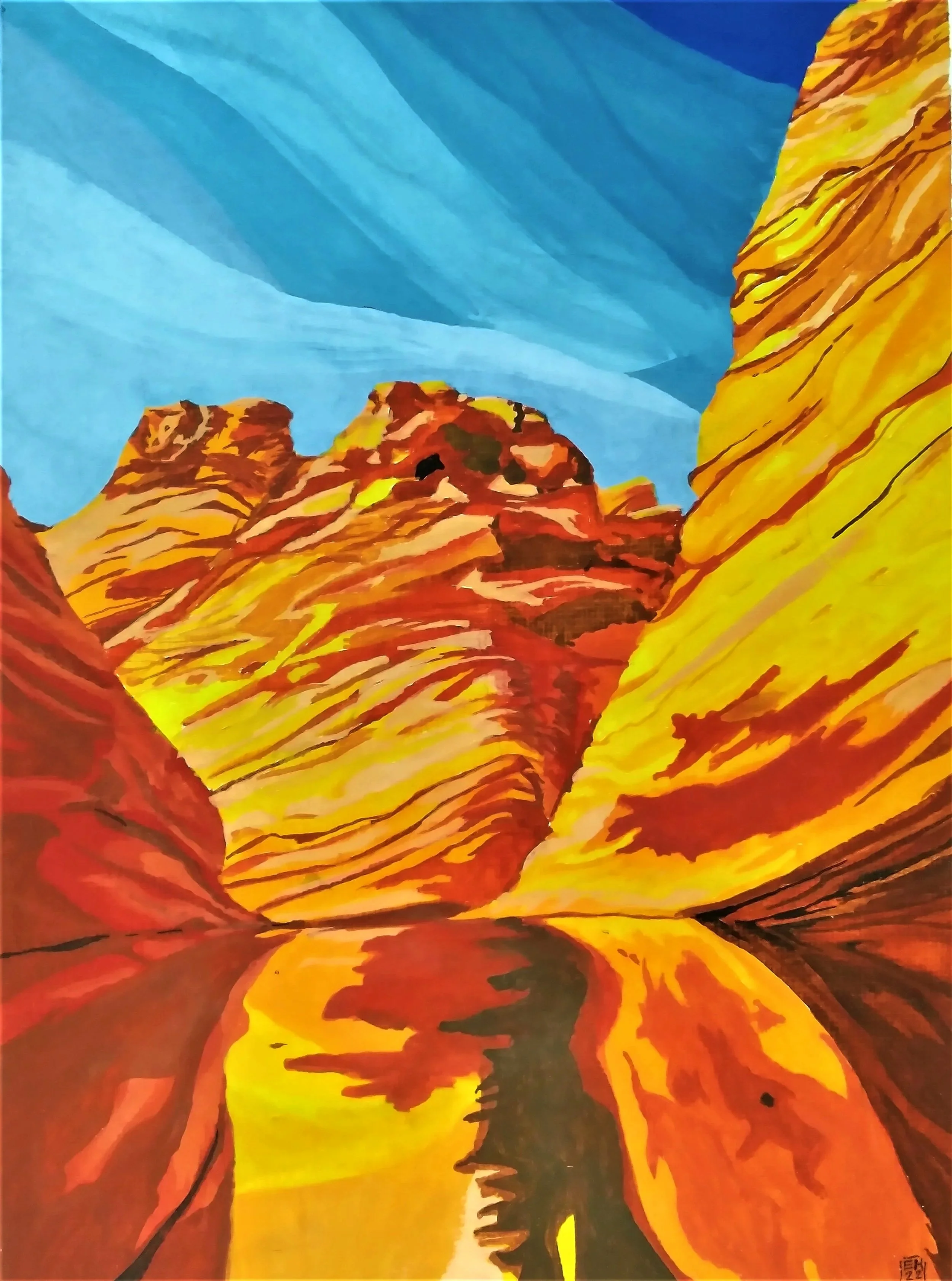 Zion, 11" x 14", Acrylic on Canvas Board