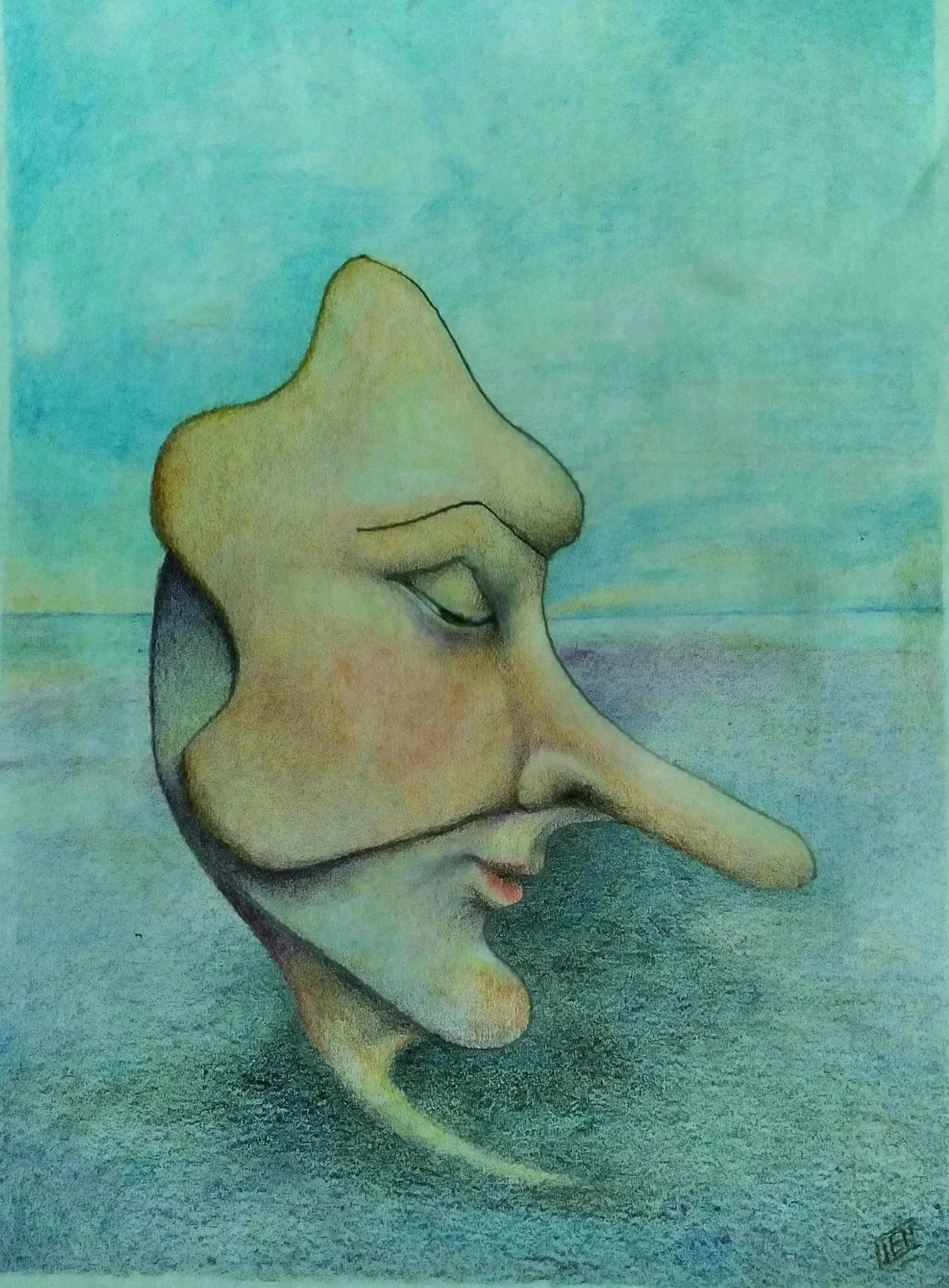 Within Myself, 8"x10", Colored Pencil on Paper