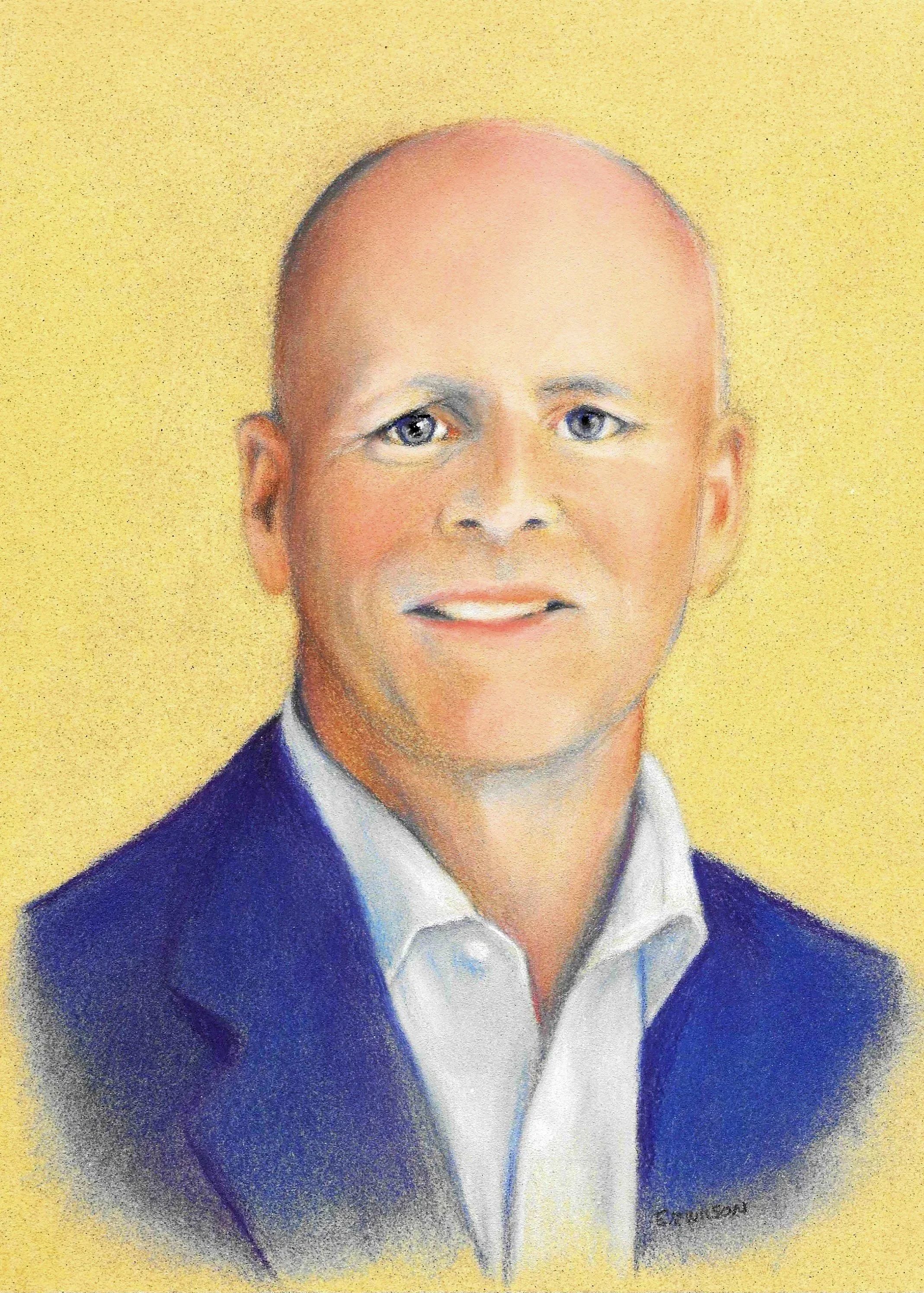 "Paul" Commission 8x10, pastel on pastel paper