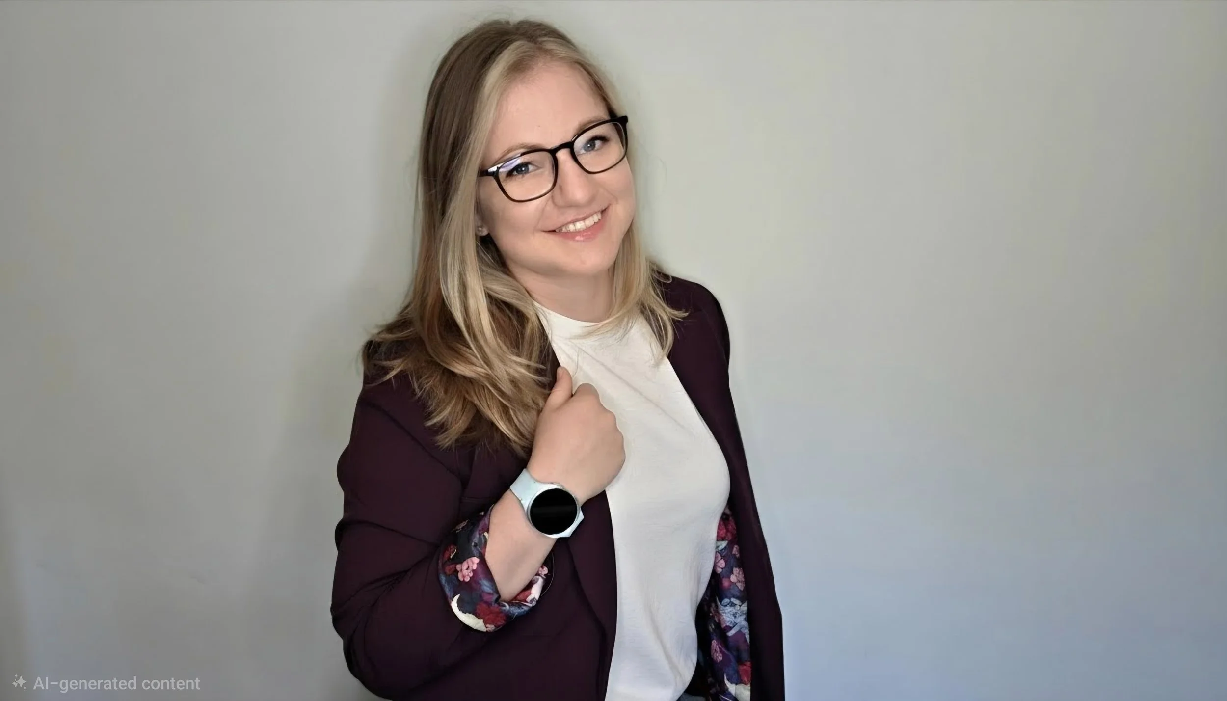 A headshot of Marie Shanley wearing an eevee blazer