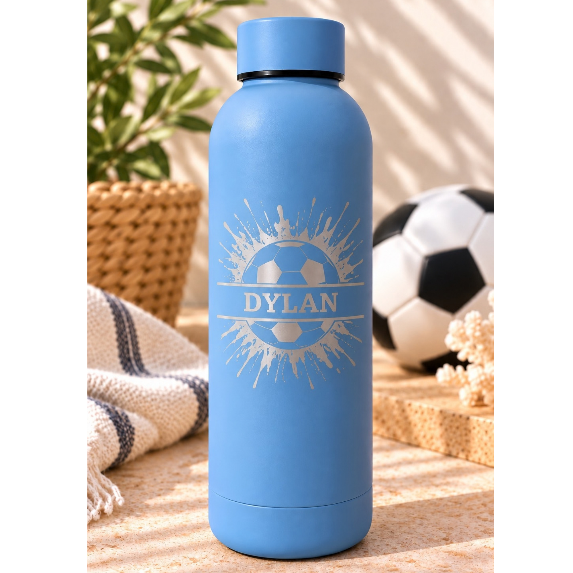 Gourde Isotherme Personnalisée 500 ml – Football & Prénom KC-014