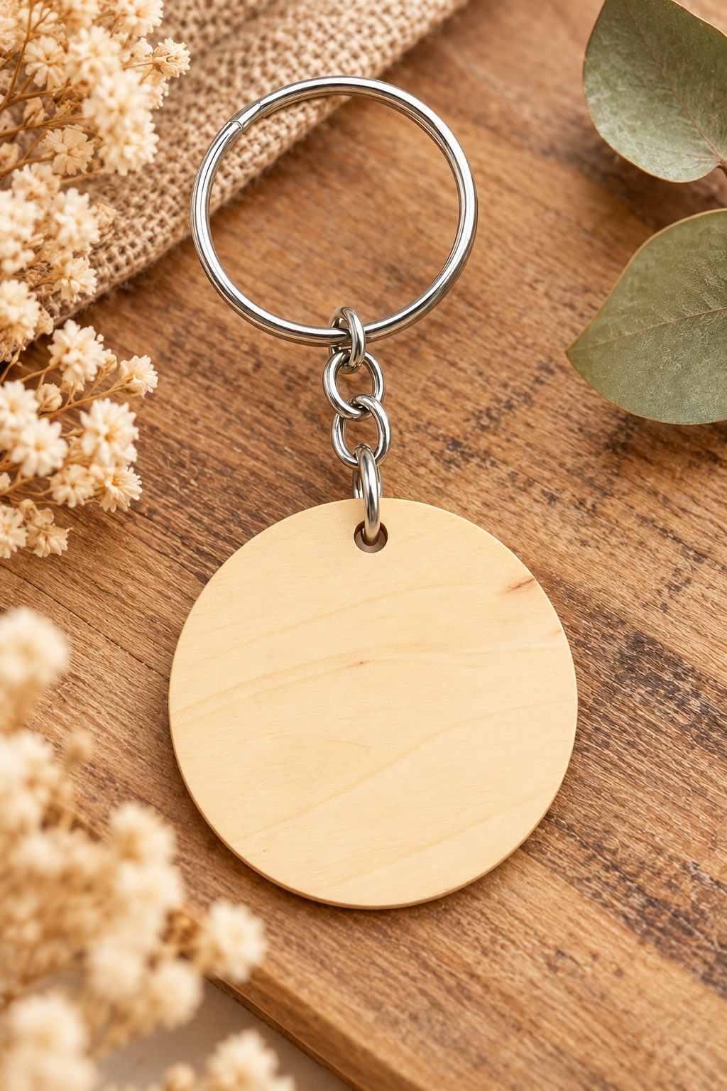 Porte-clés en bois personnalisé – Gravure sur mesure KC-007