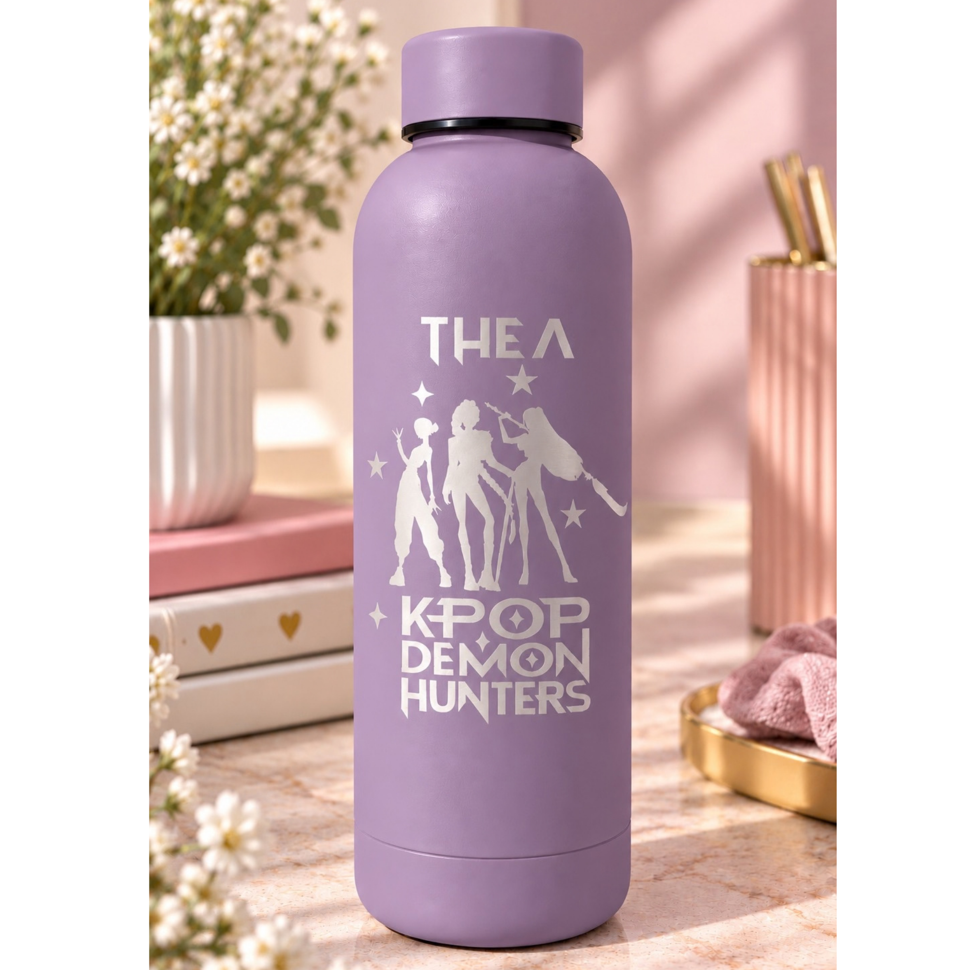 Gourde Isotherme Personnalisée 500 ml – K-Pop & Prénom KC-016