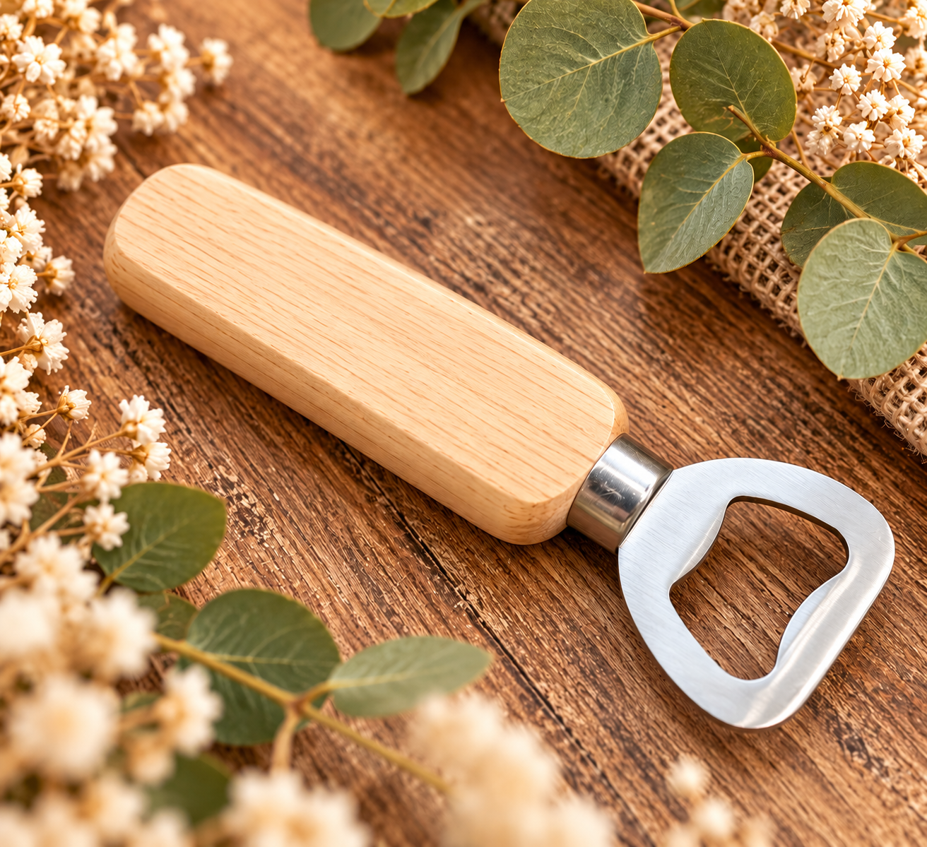 Décapsuleur en bois personnalisé – Gravure sur mesure KC-018