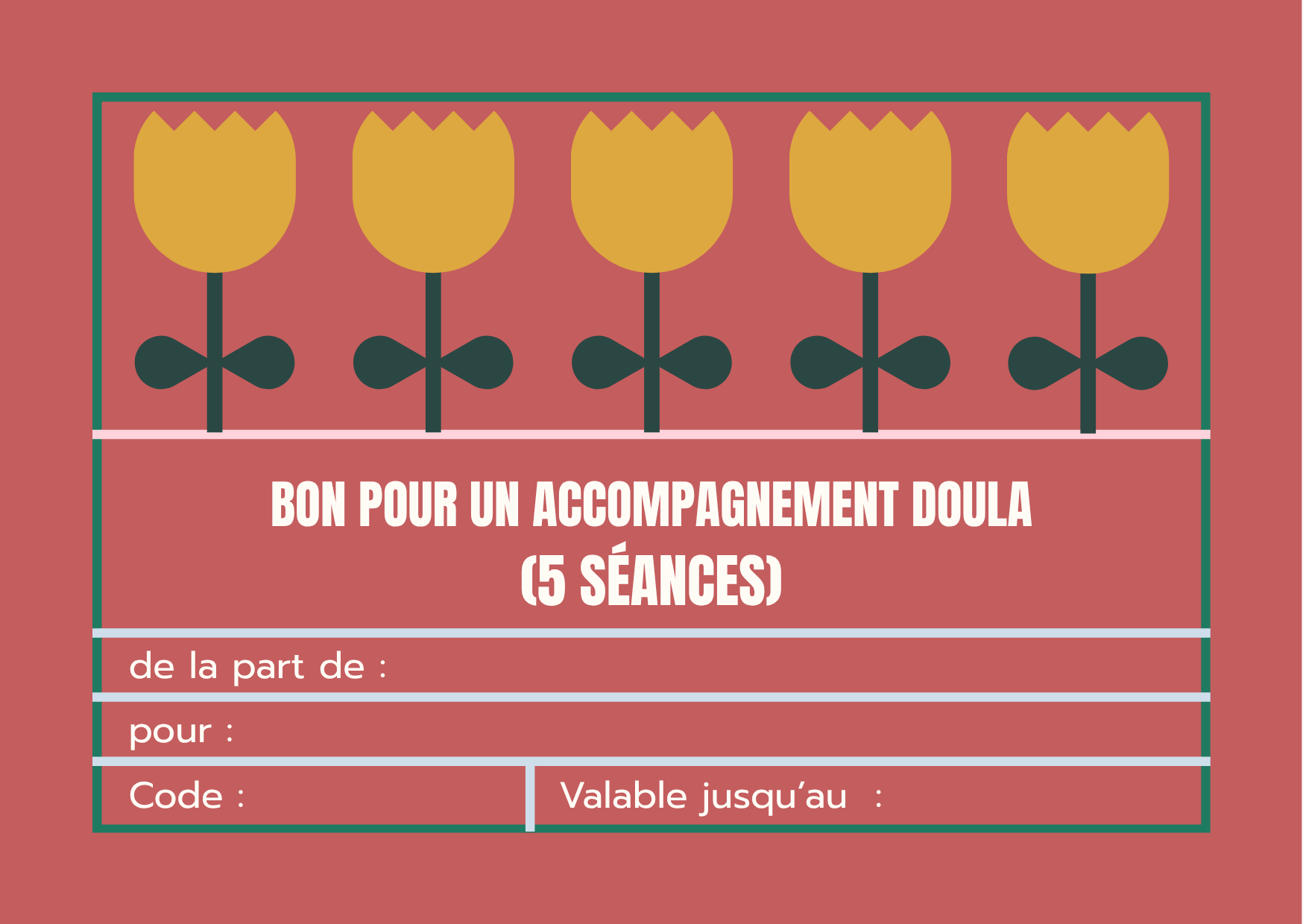 450 € (pour la grossesse, le post-partum, tout autre moment de vie...)