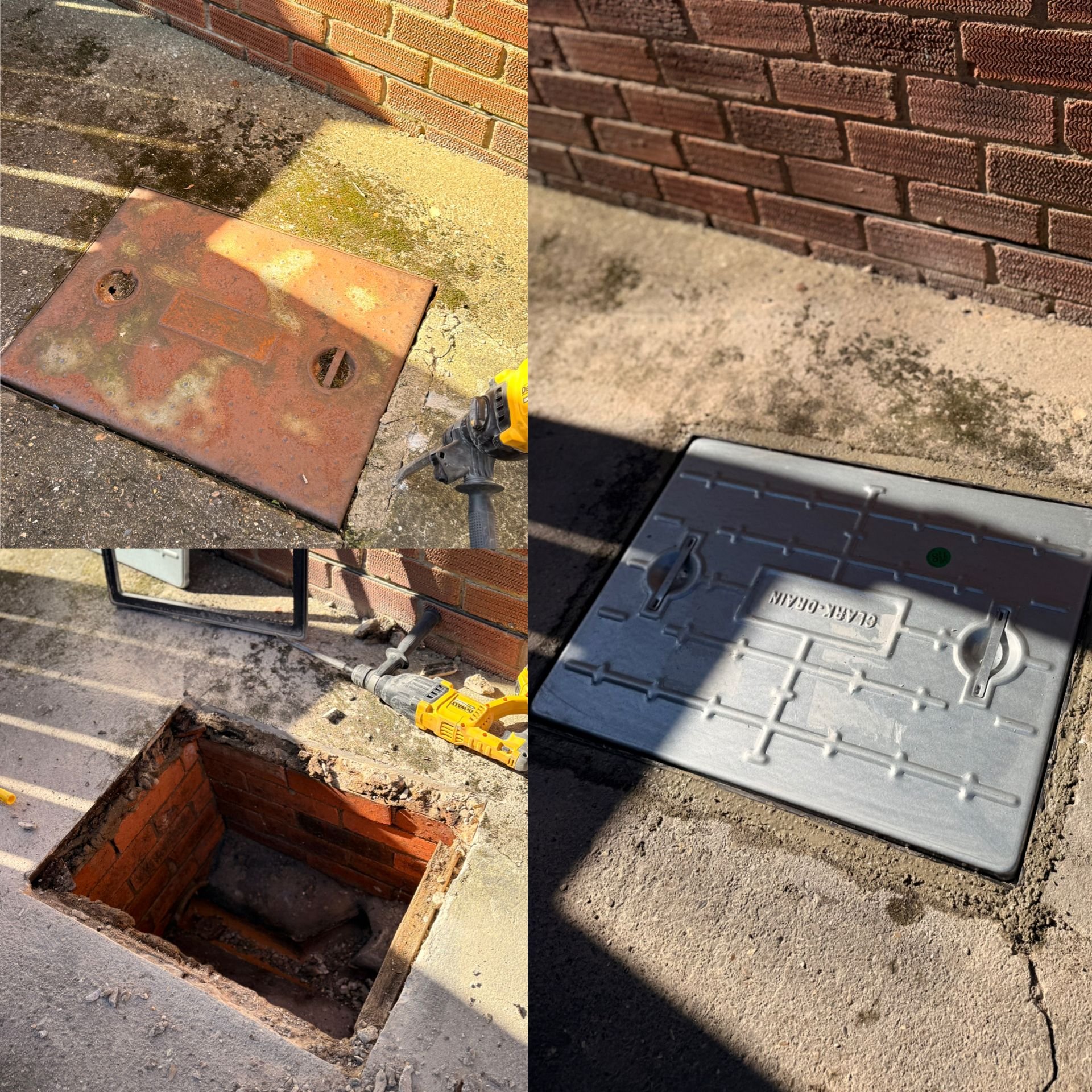 Replacement of old manhole cover