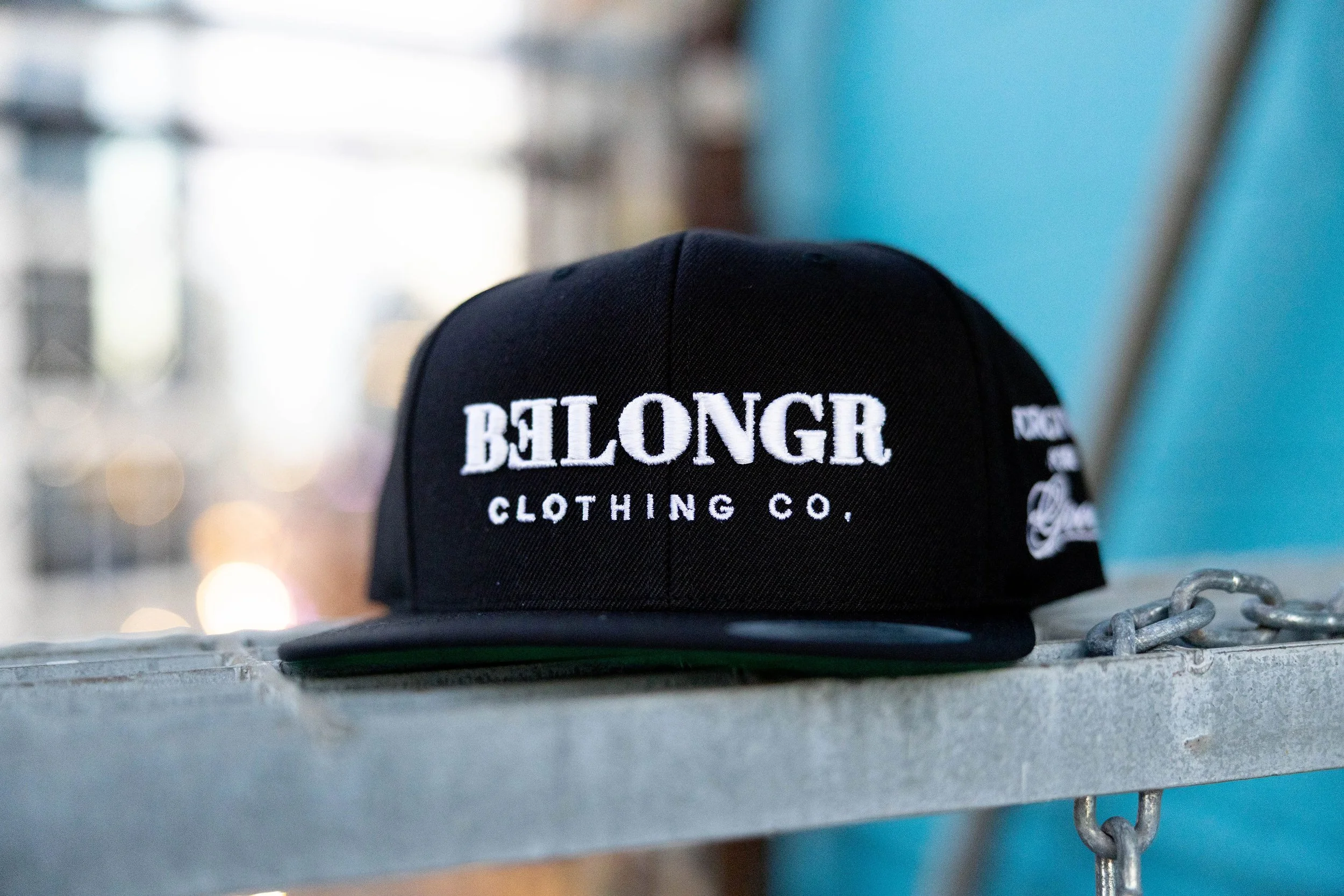 Black Signature Embroidered Snapback