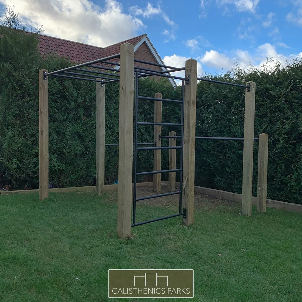 006 2022 garden monkey bars, double pull up bar, XL dip bars and stall bars installation - Calisthenics Parks.jpg