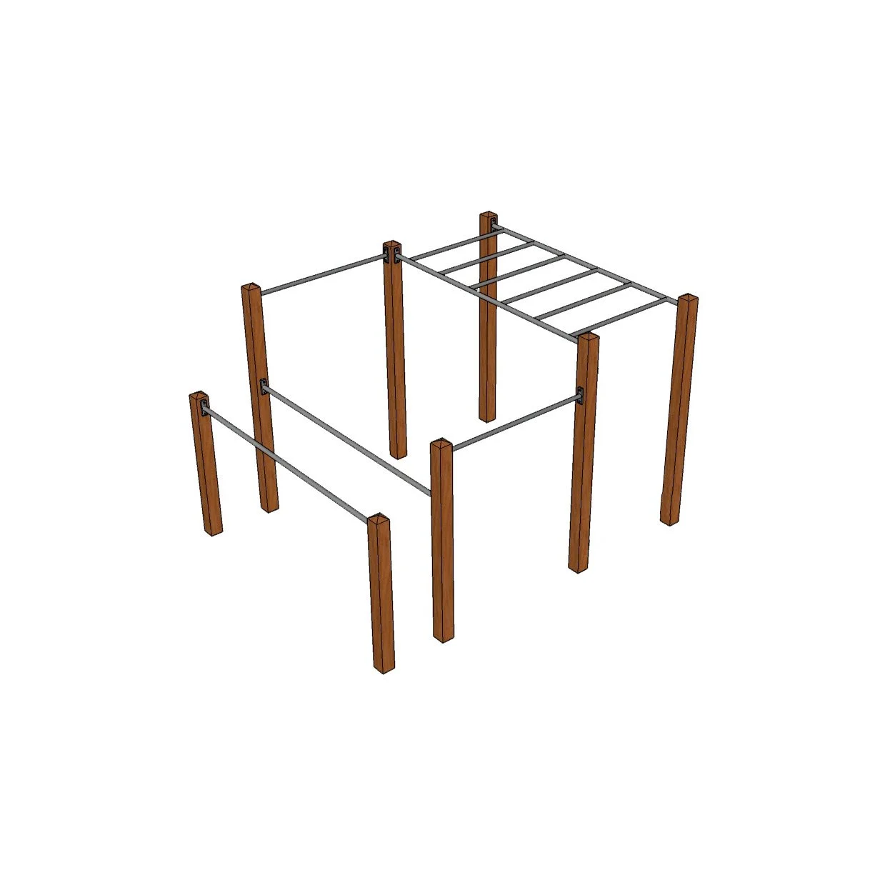 Monkey bars, pull up bar and dip bars cube (TB-00008)