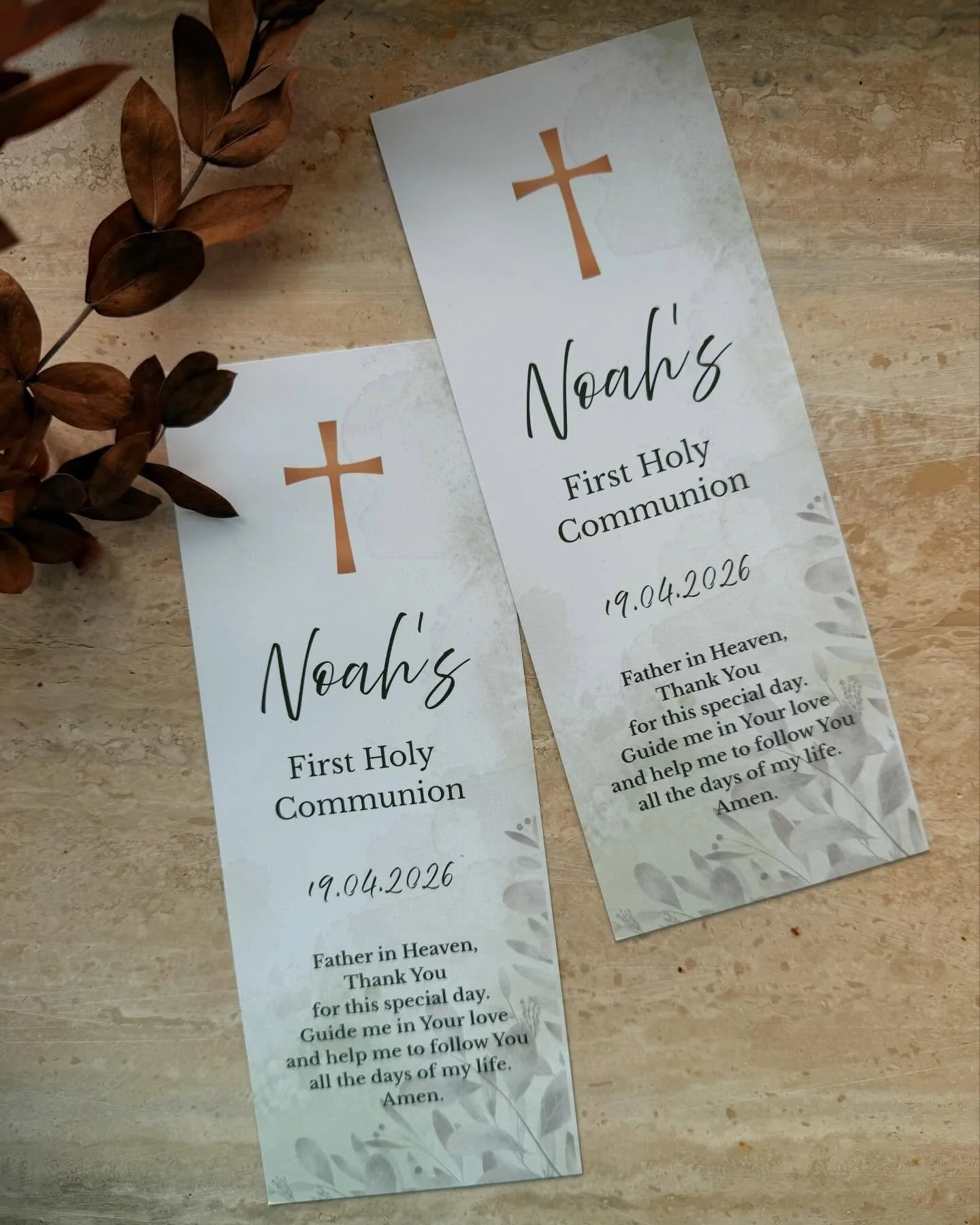 A meaningful keepsake for a very special milestone 🤍

Custom Holy Communion bookmarks, thoughtfully designed and personalised to be cherished for years to come.

📩 Message us to customise yours.

#HolyCommunion #FirstHolyCommunion #PersonalisedPrin