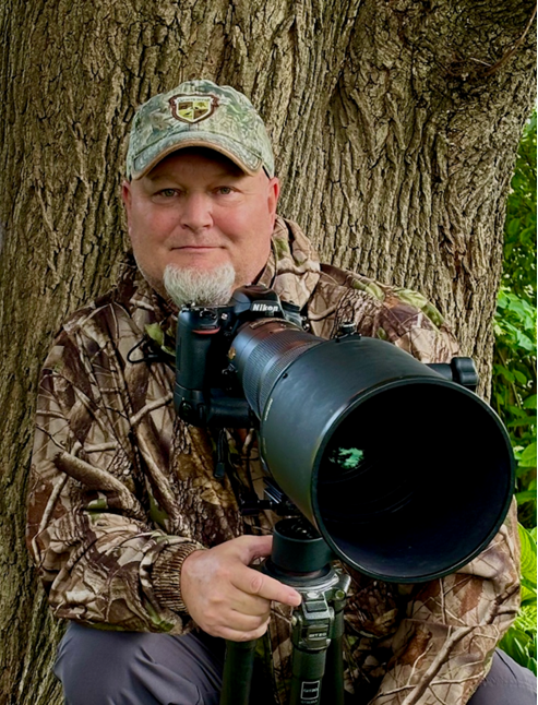 Terry Parker on assignment at outdoor workshop