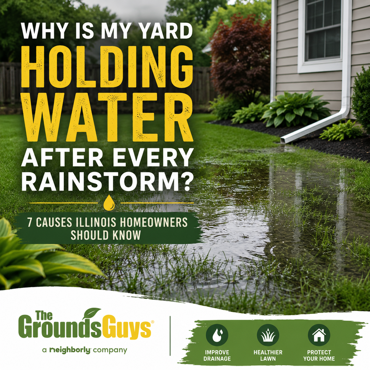 Why Is My Yard Holding Water After Every Rainstorm? 7 Causes Illinois Homeowners Should Know