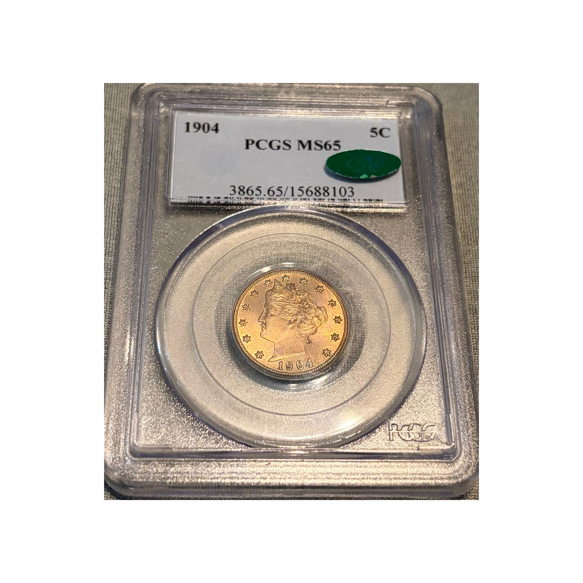 1904 Liberty 5c   PCGS MS 65 (CAC)