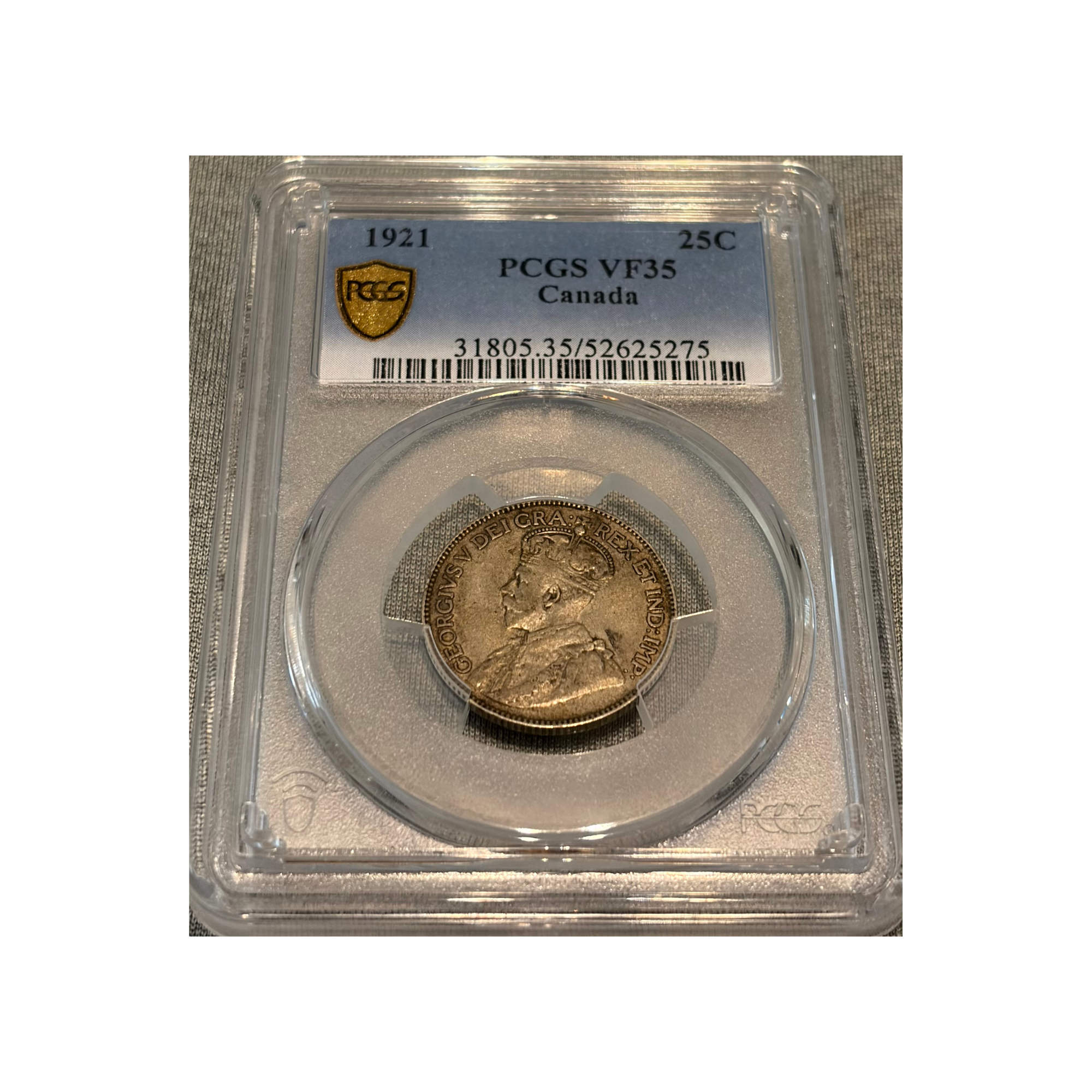 1921 Canada 25c  PCGS VF 35