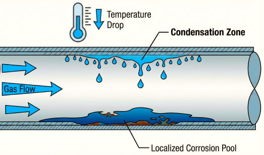 How Gas Condensation Leads to Unexpected Internal Corrosion