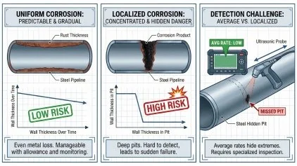 Why Uniform Corrosion Is Often Less Dangerous Than Localized Corrosion