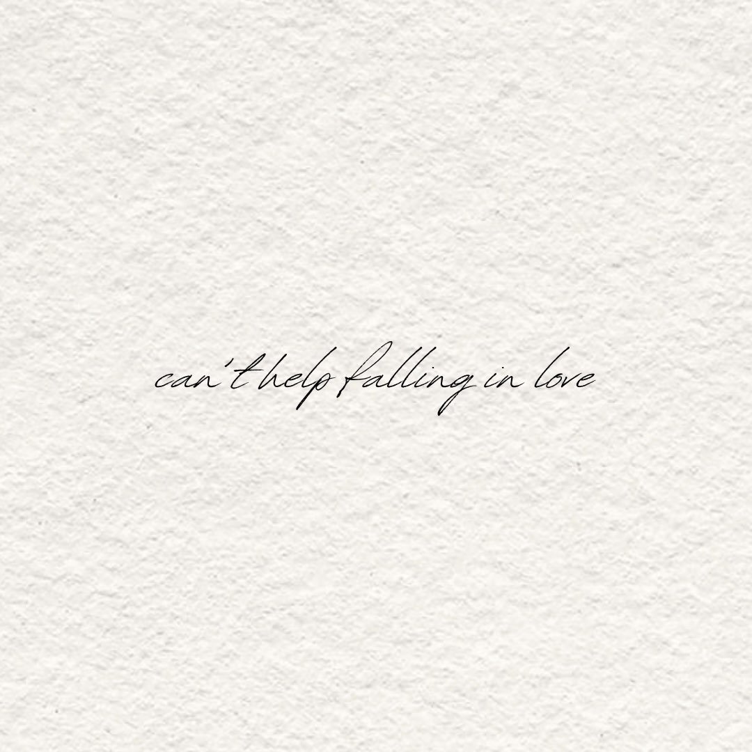 can't help falling in love