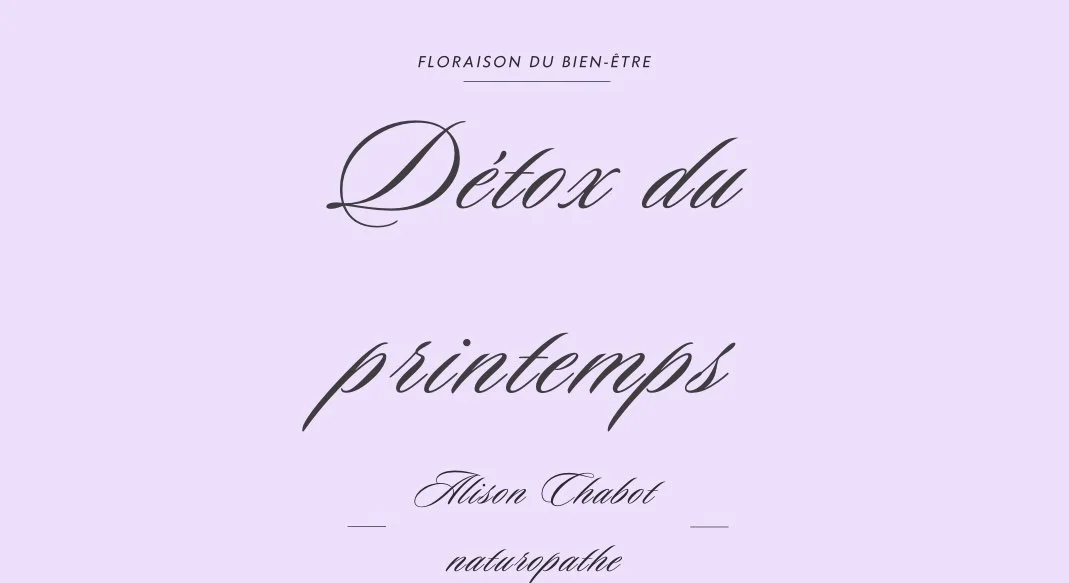 Programme détox du printemps