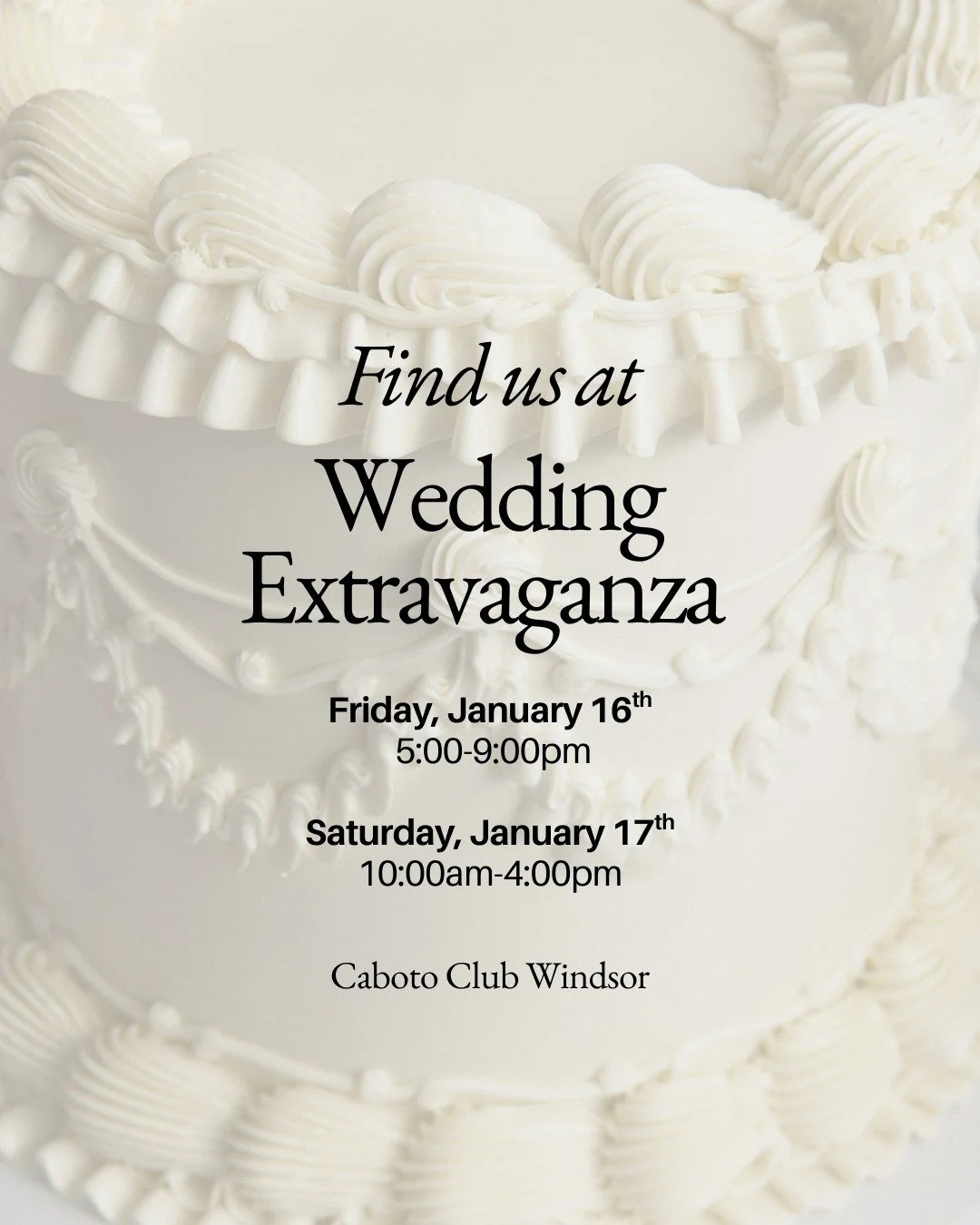 We&rsquo;re so excited to be a vendor at Wedding Extravaganza this weekend 🤍

Join us this Friday and Saturday at the @giovannicabotoclub for the region&rsquo;s largest wedding show &mdash; featuring over 190 wedding professionals, boutique-style fa