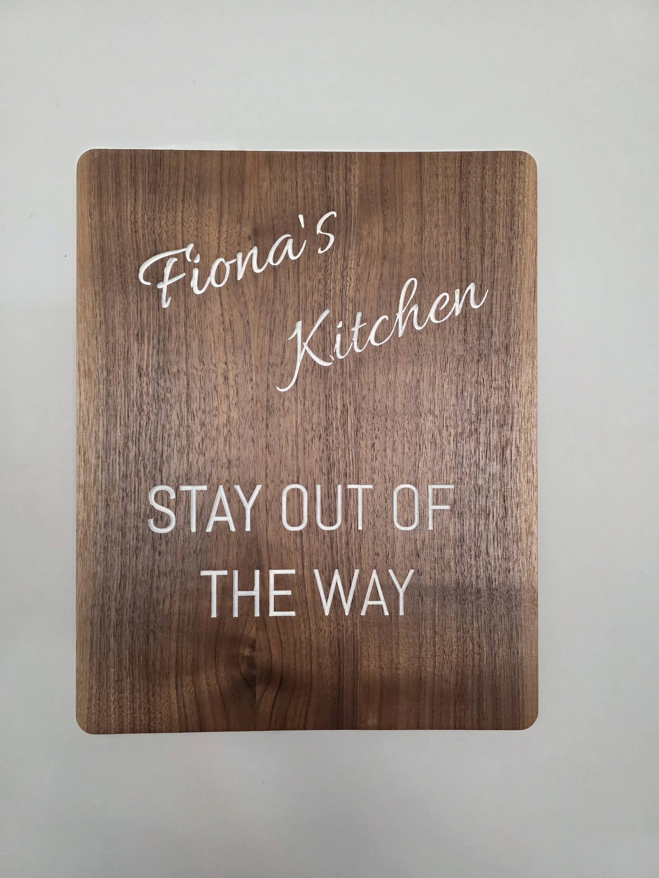 Custom Walnut Sign