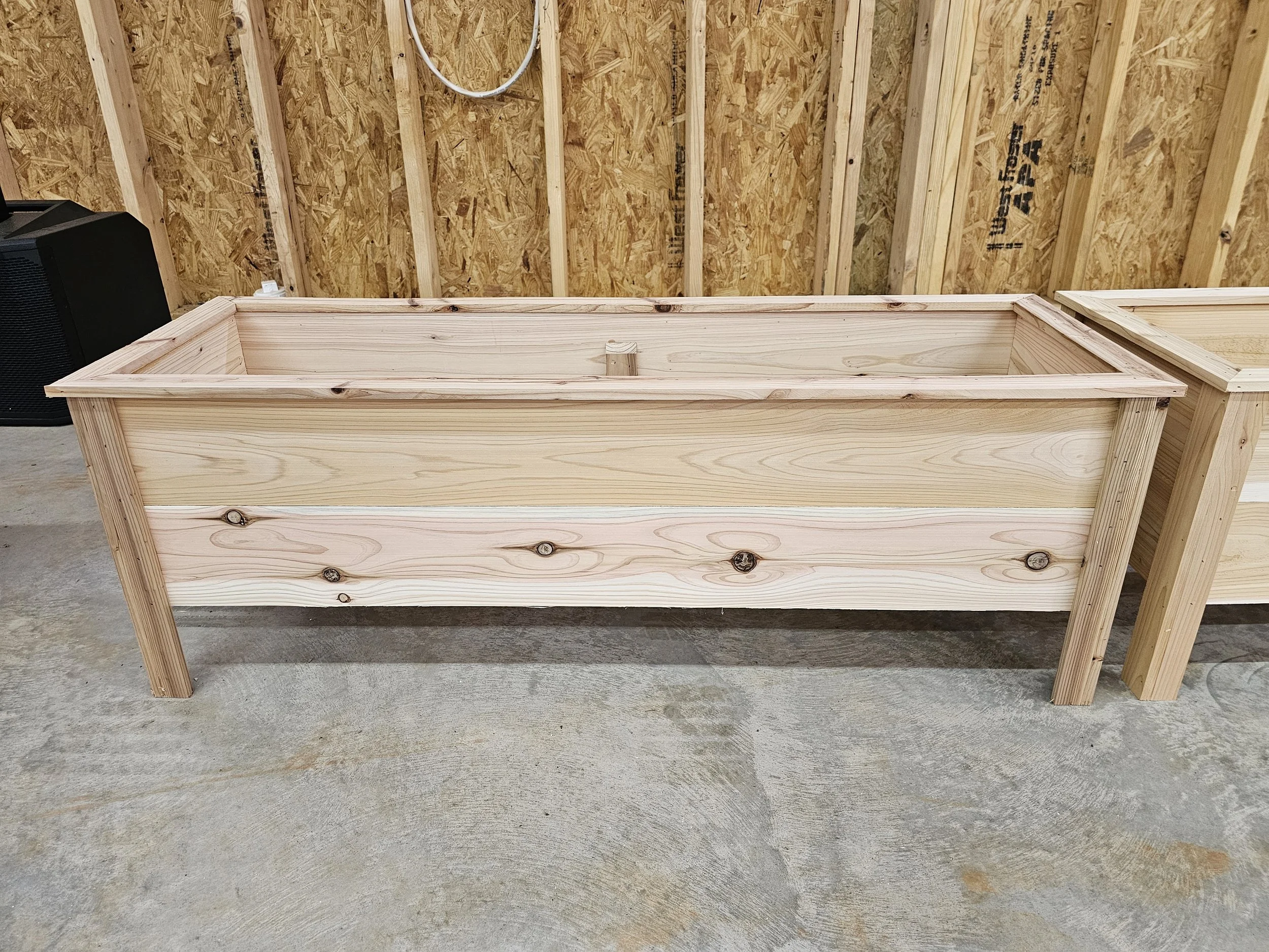 Long Raised Cedar Planter