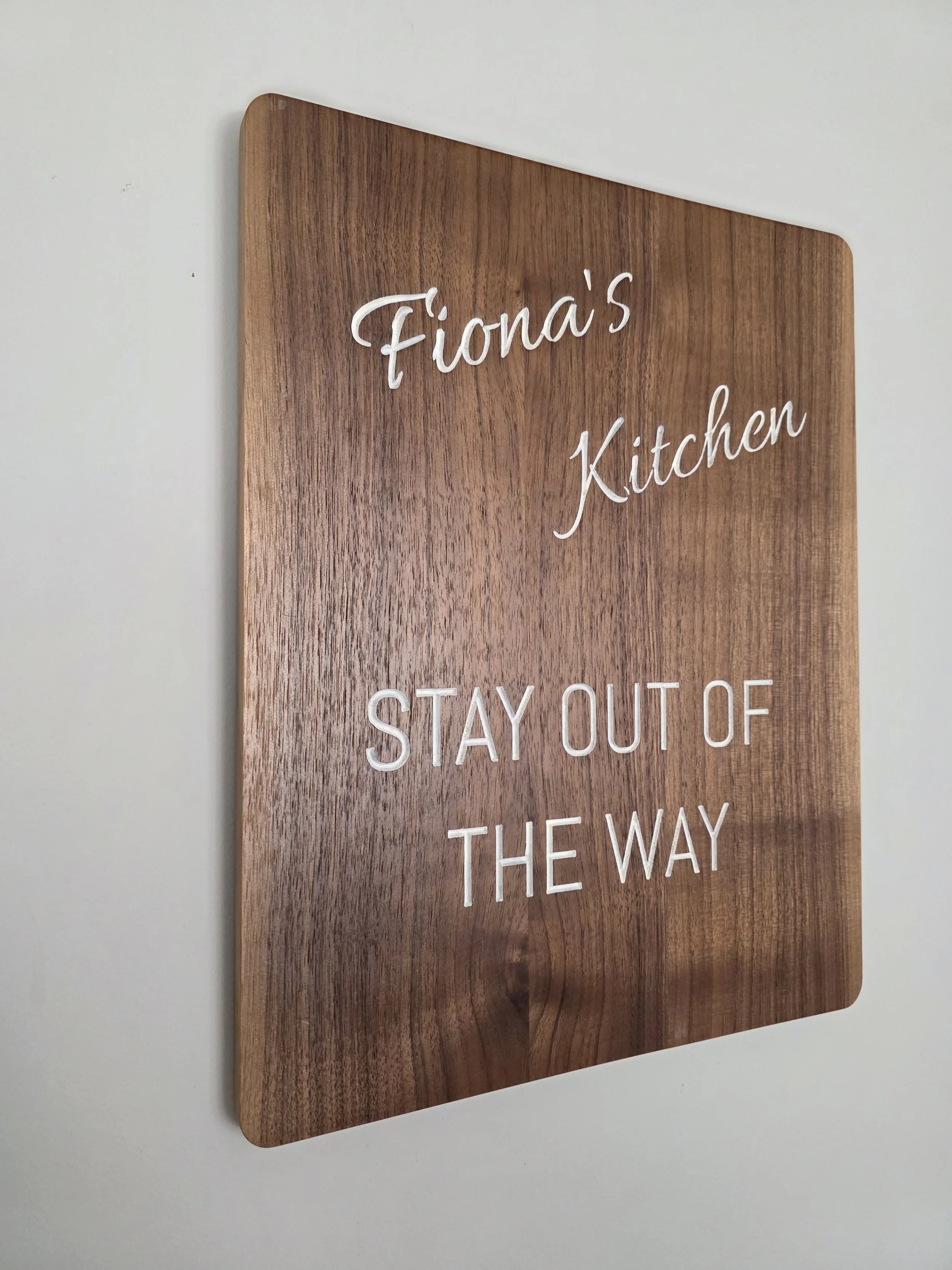 Custom Walnut Sign