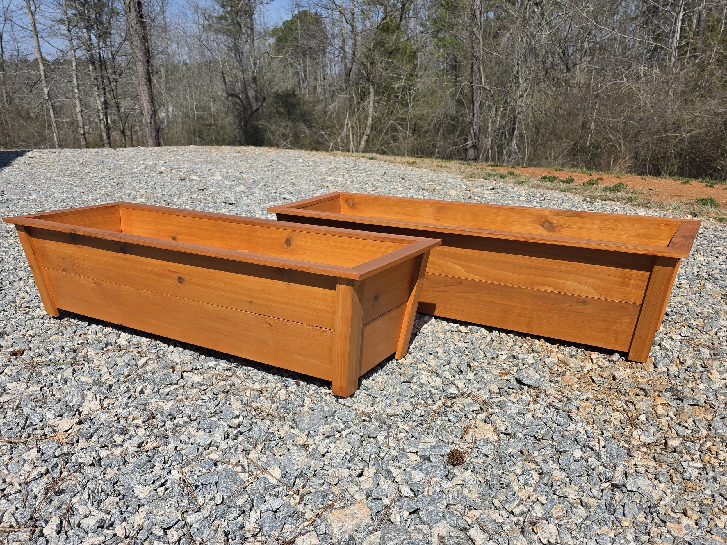 Cedar Tapered Planters - Stained