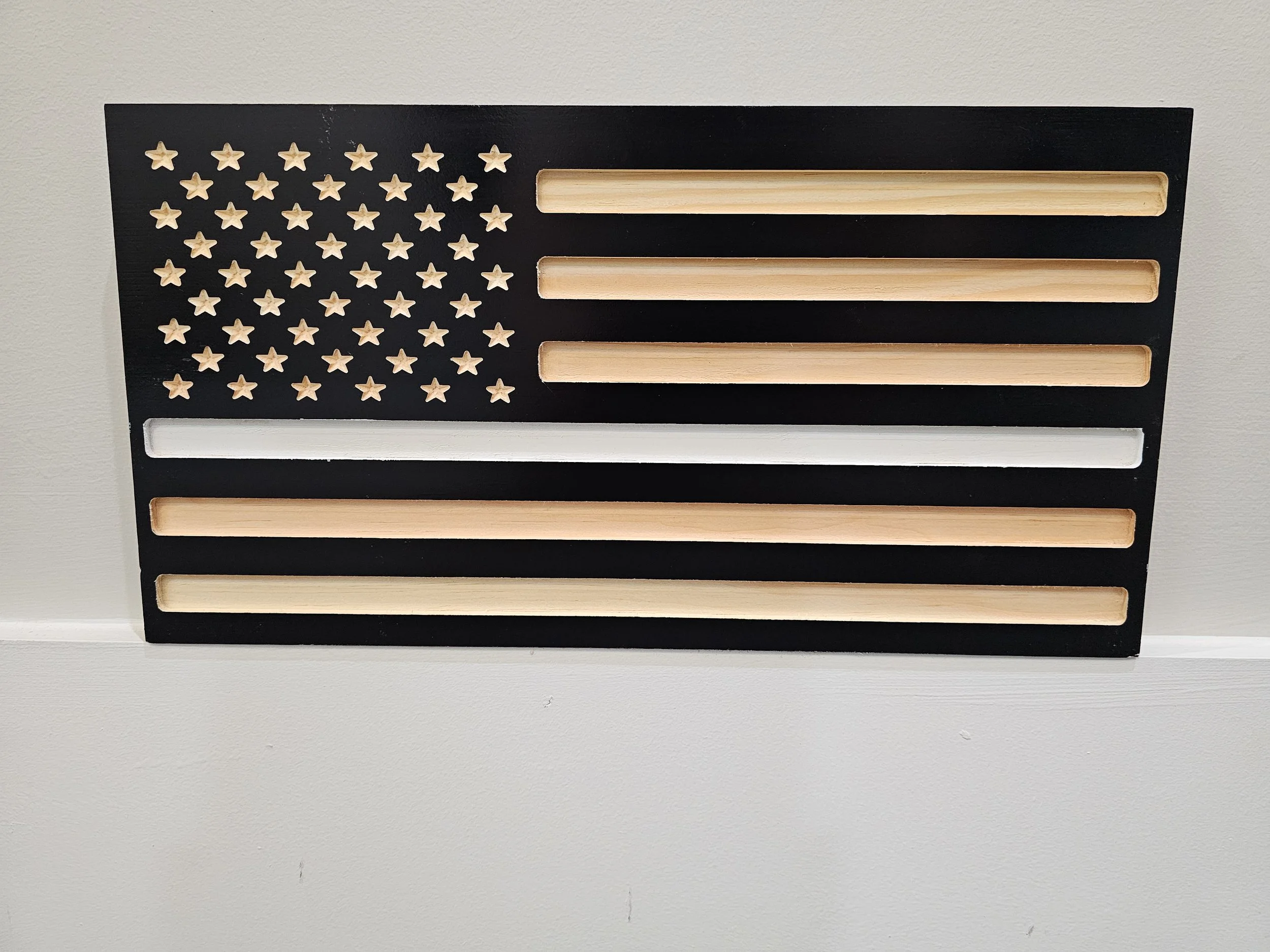 Black American Flag - Thin White Line Edition