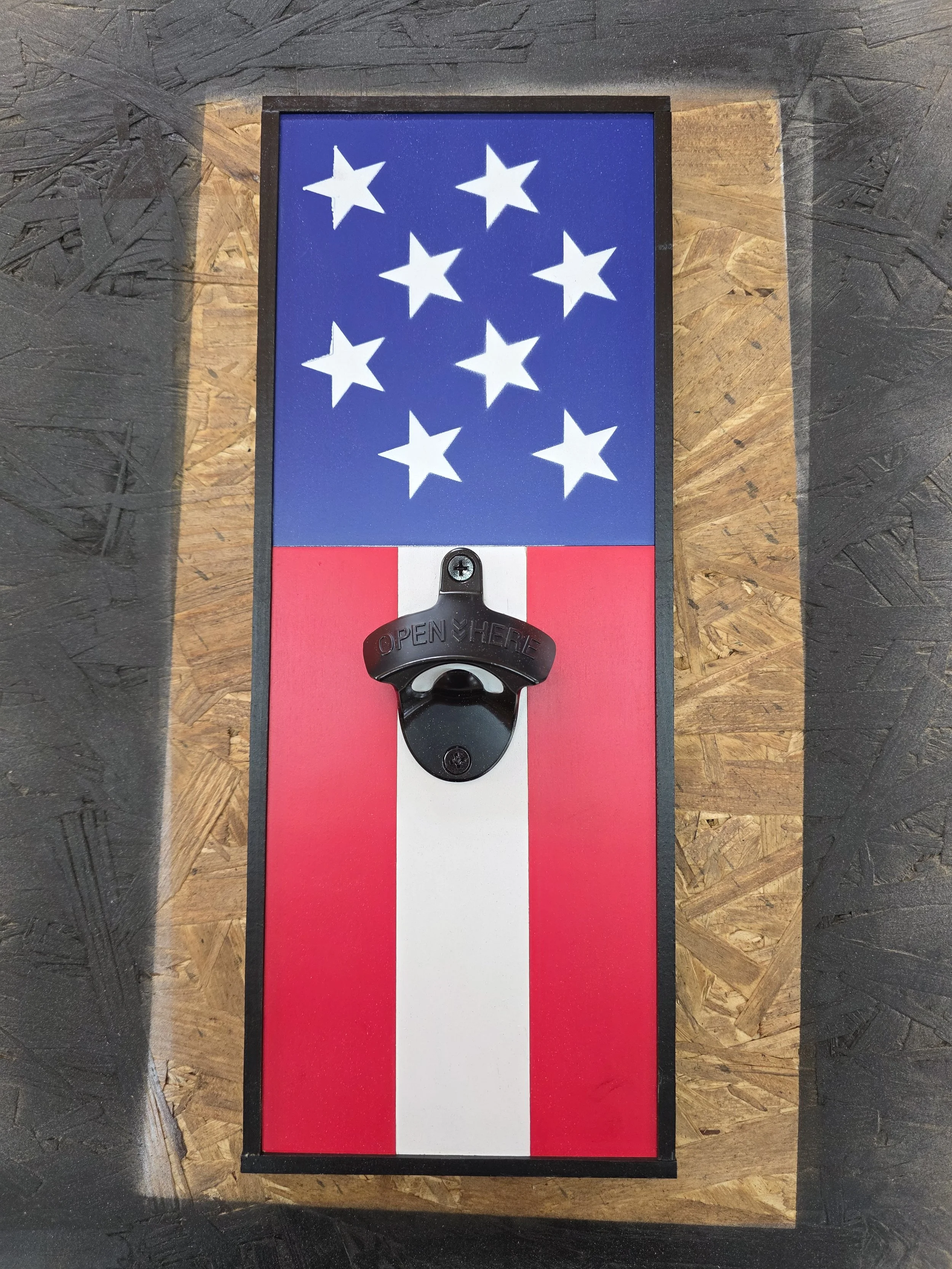 US Flag Wall Mounted Bottle Opener