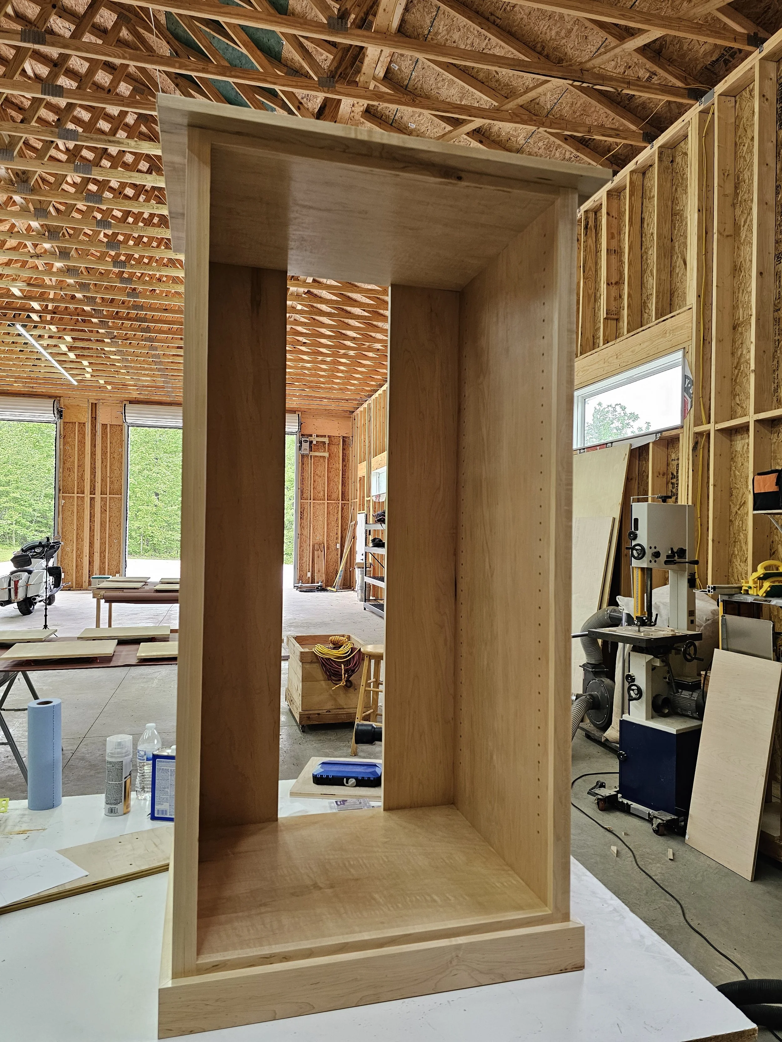 Maple Stereo Cabinet with Adjustable Shelves