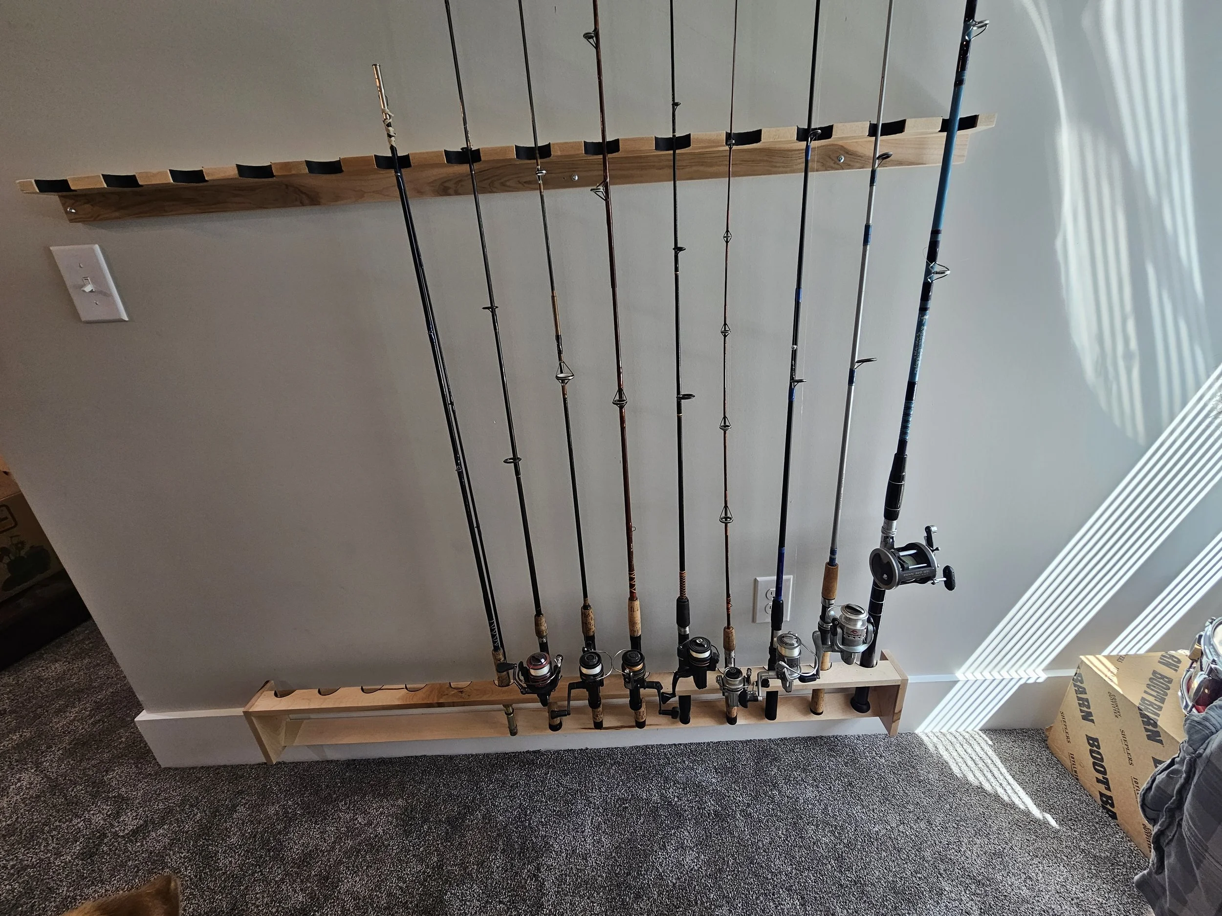 Maple Fishing Rod Holder