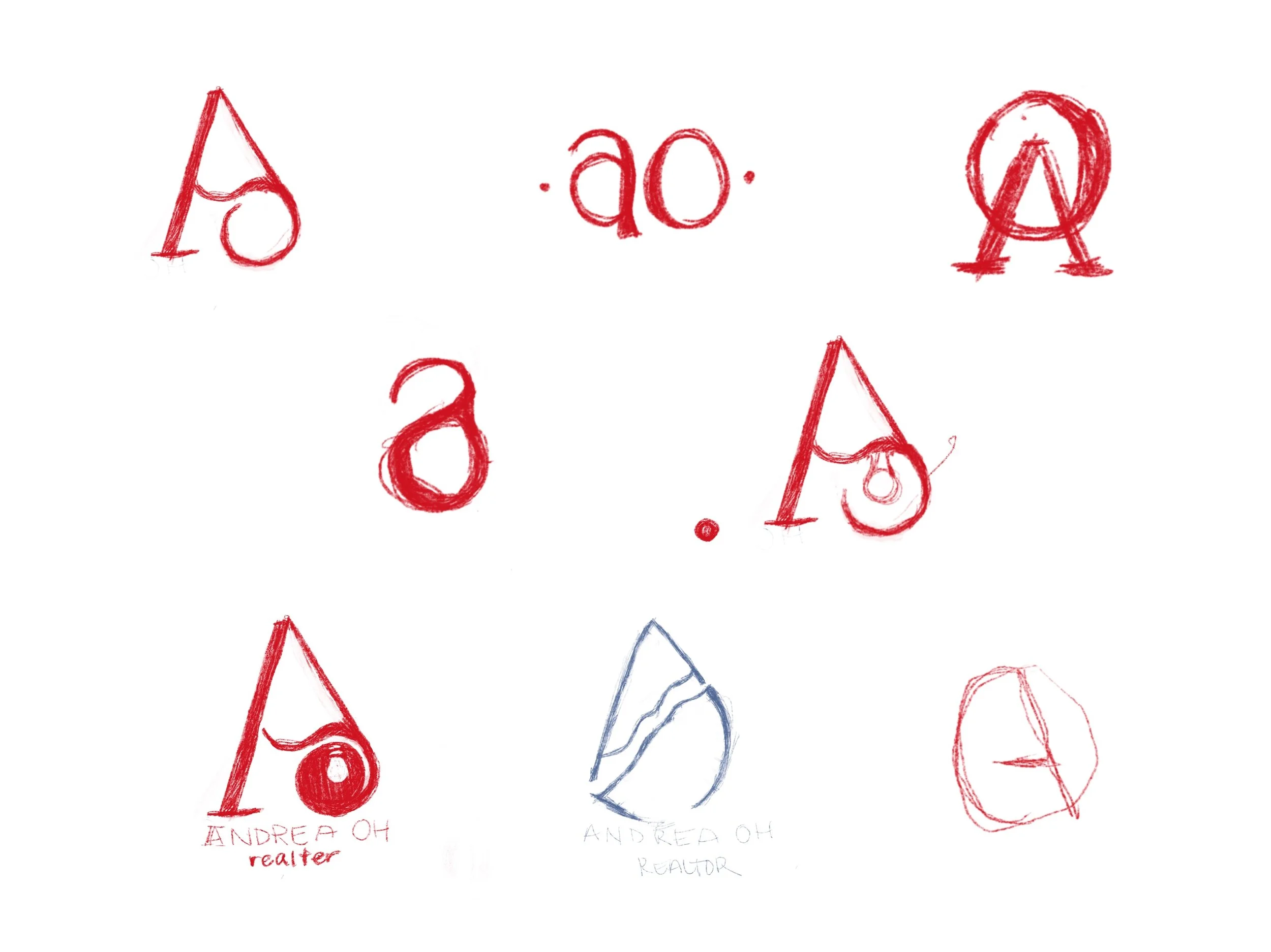 Pre-comps and sketching ideas for logomark.
