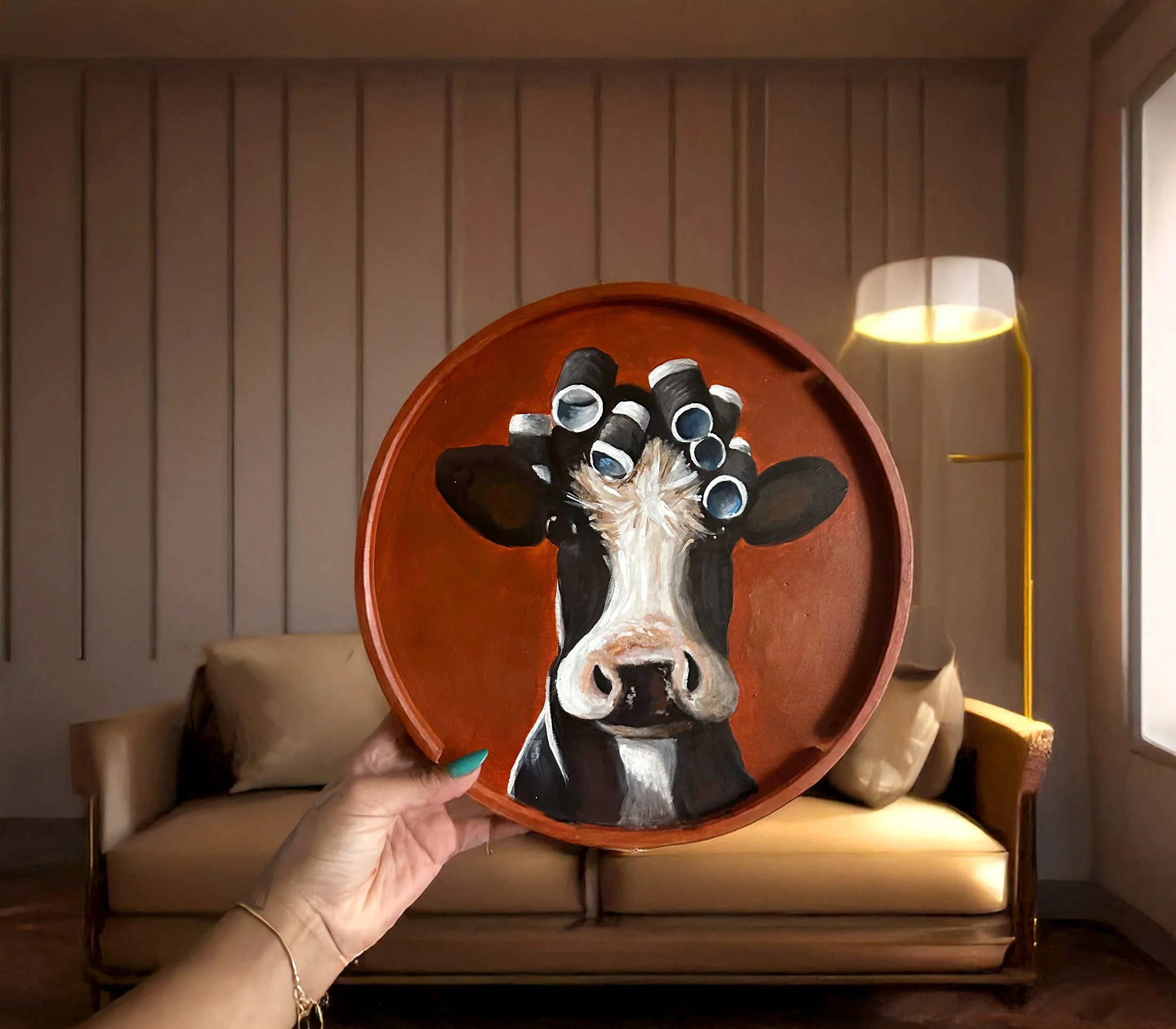 Cow with Rollers Painting.jpg
