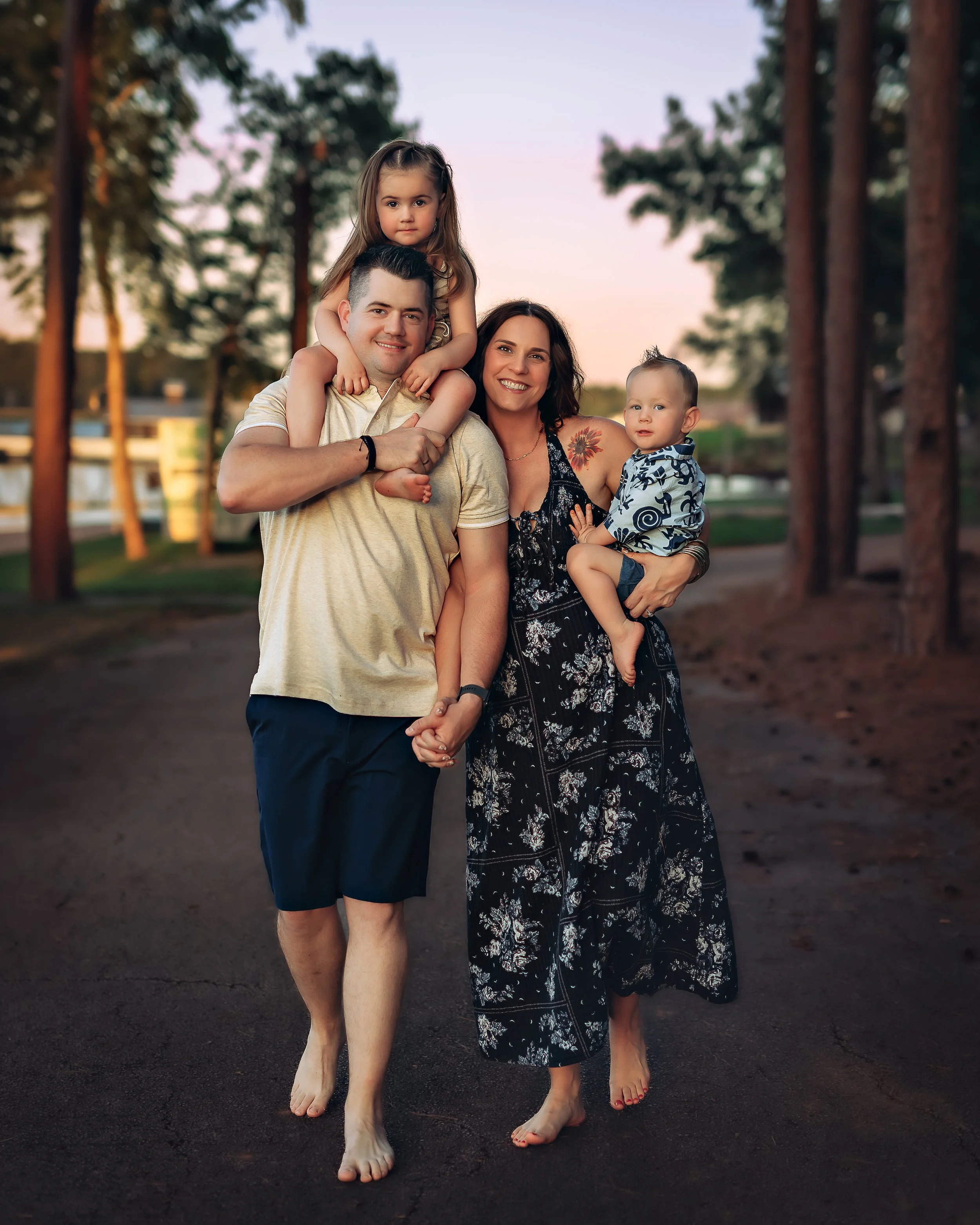 Family session with young children