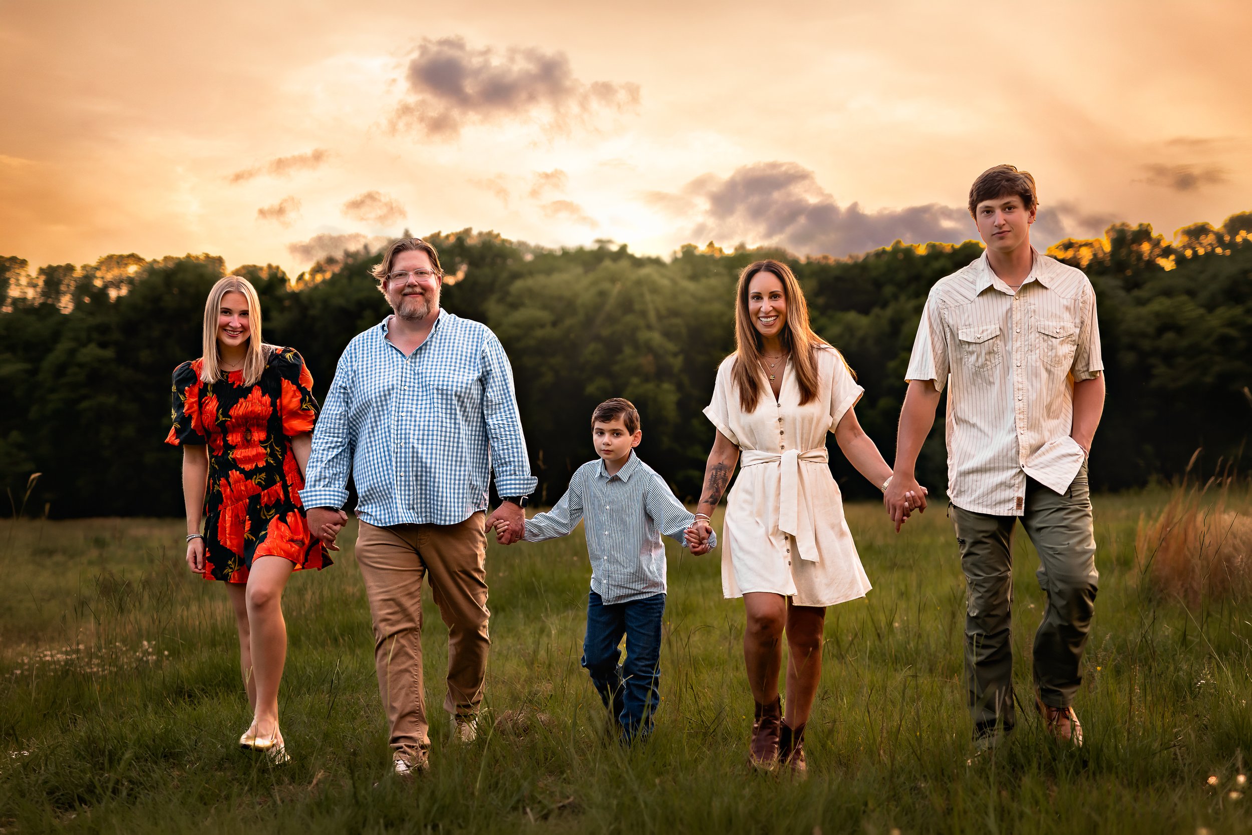 Family session golden hour