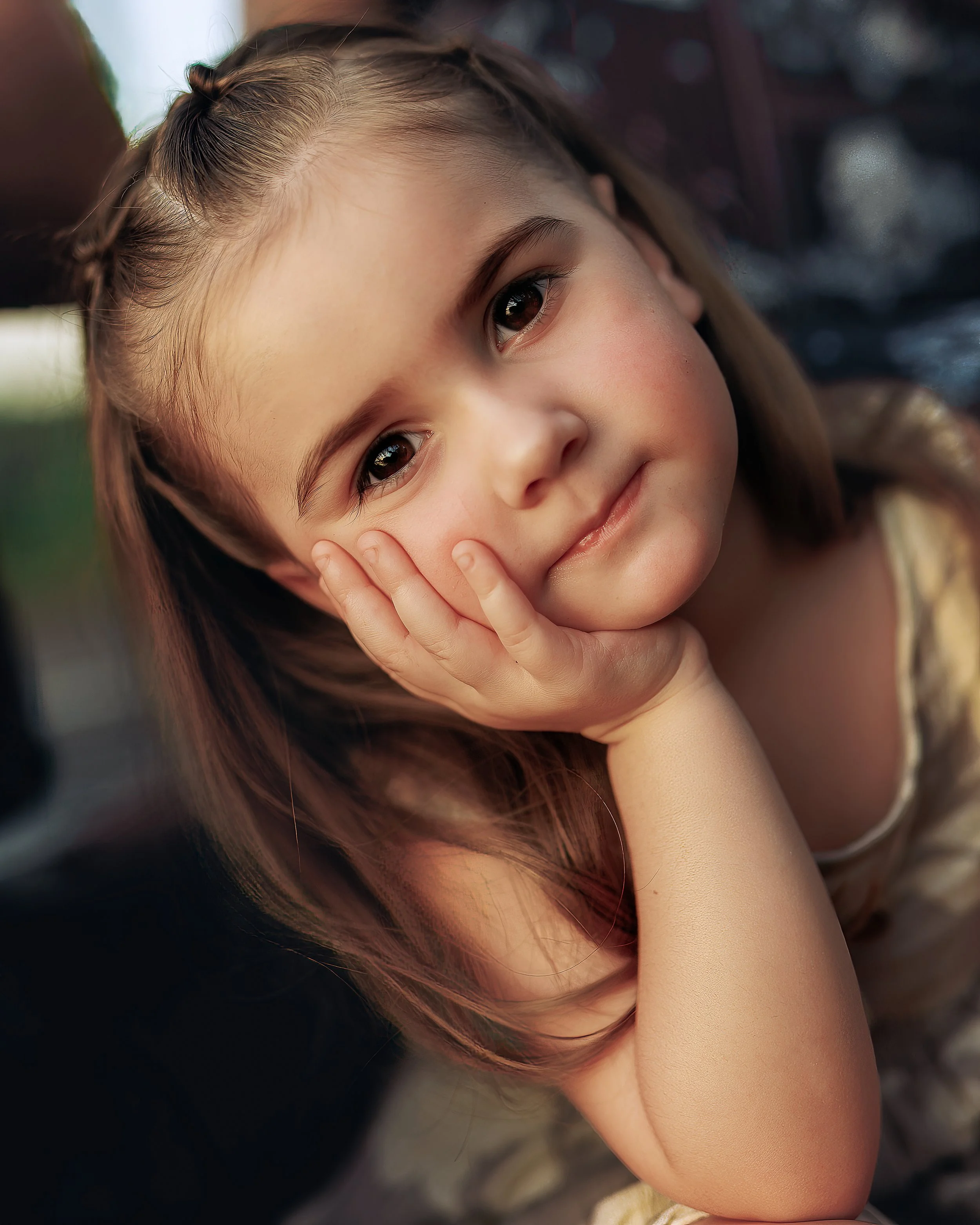 Family session portrait outdoors