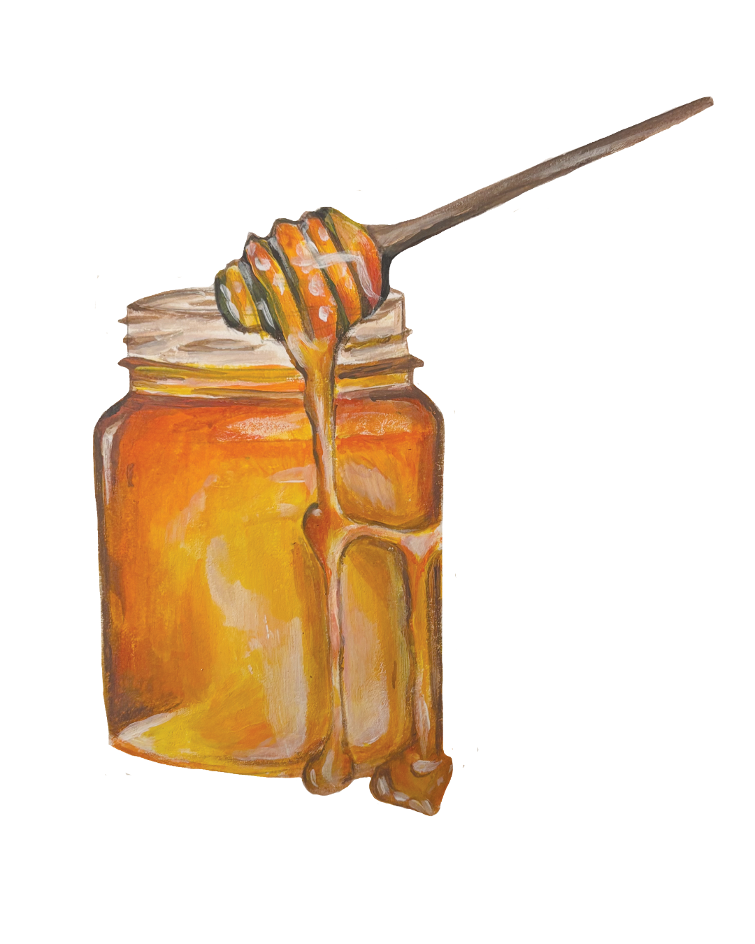 Bespoke Illustration - Honey wall vinyls for a corporate office venue Gu Desserts