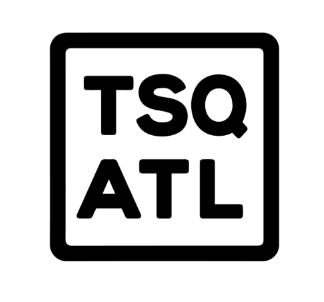 Black and white logo with the text 'TSQ ATL' inside a rounded square.