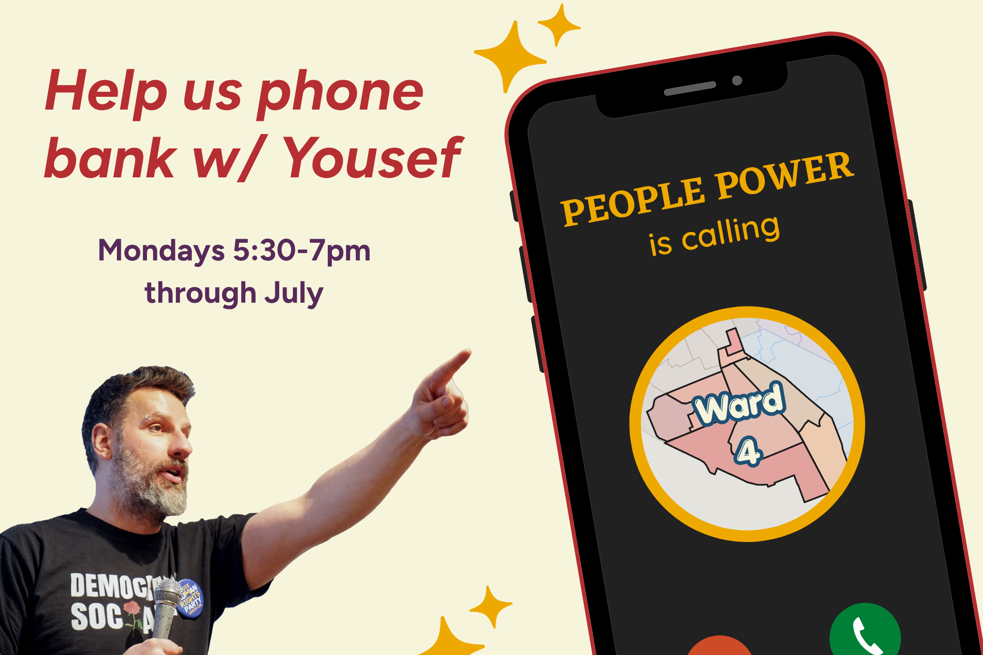 Joint Phone Bank w/ Yousef Rabhi's Campaign