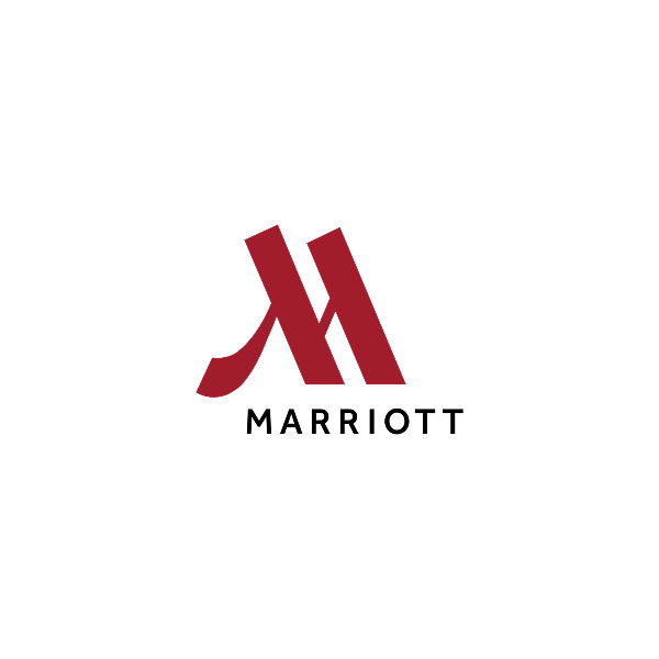 Black background with a red stylized letter 'M' and faint text beneath it.
