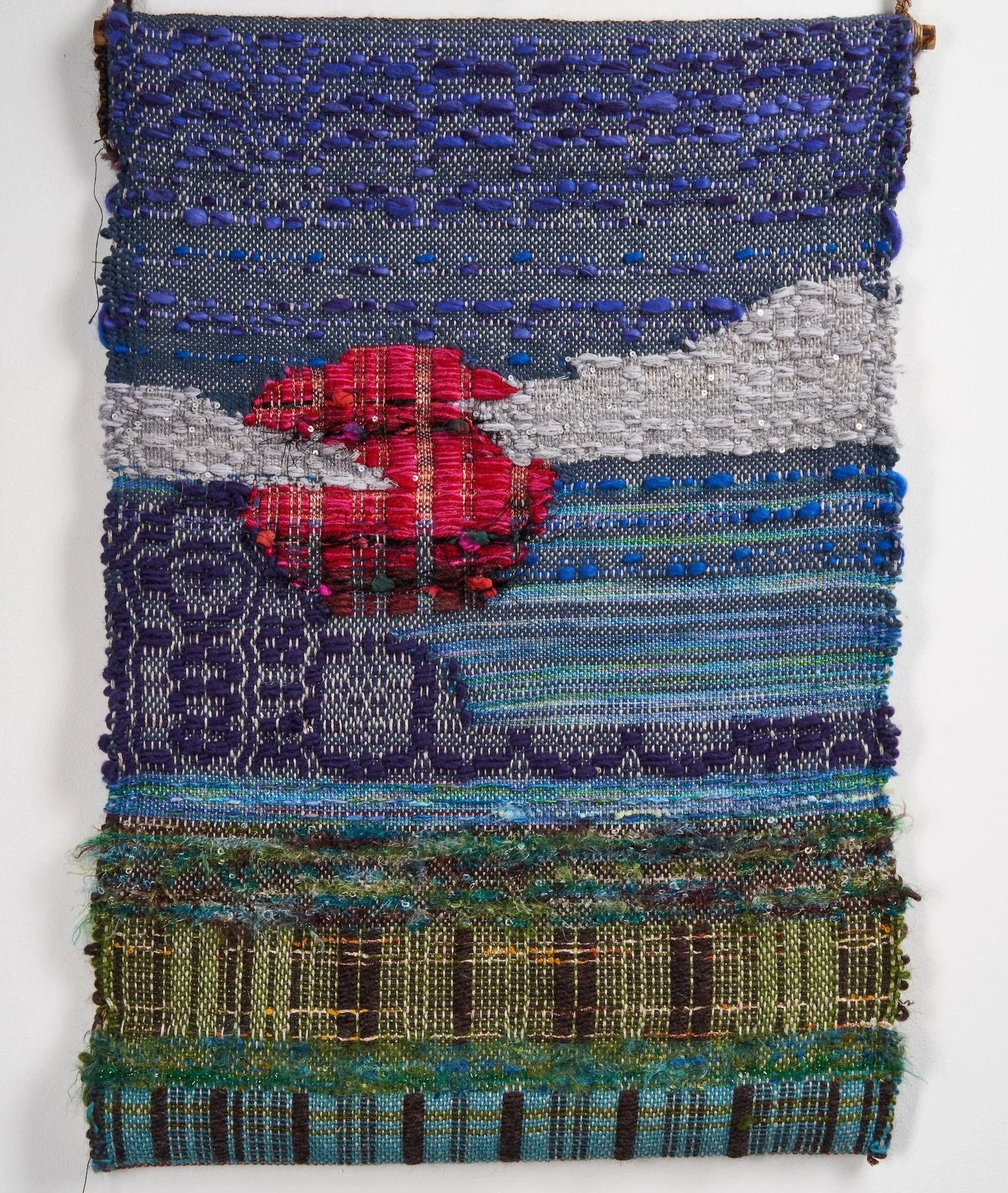 Blood Moon  - Woven Tapestry / Pattern Weave - 16" x 24"  2019   $2,500