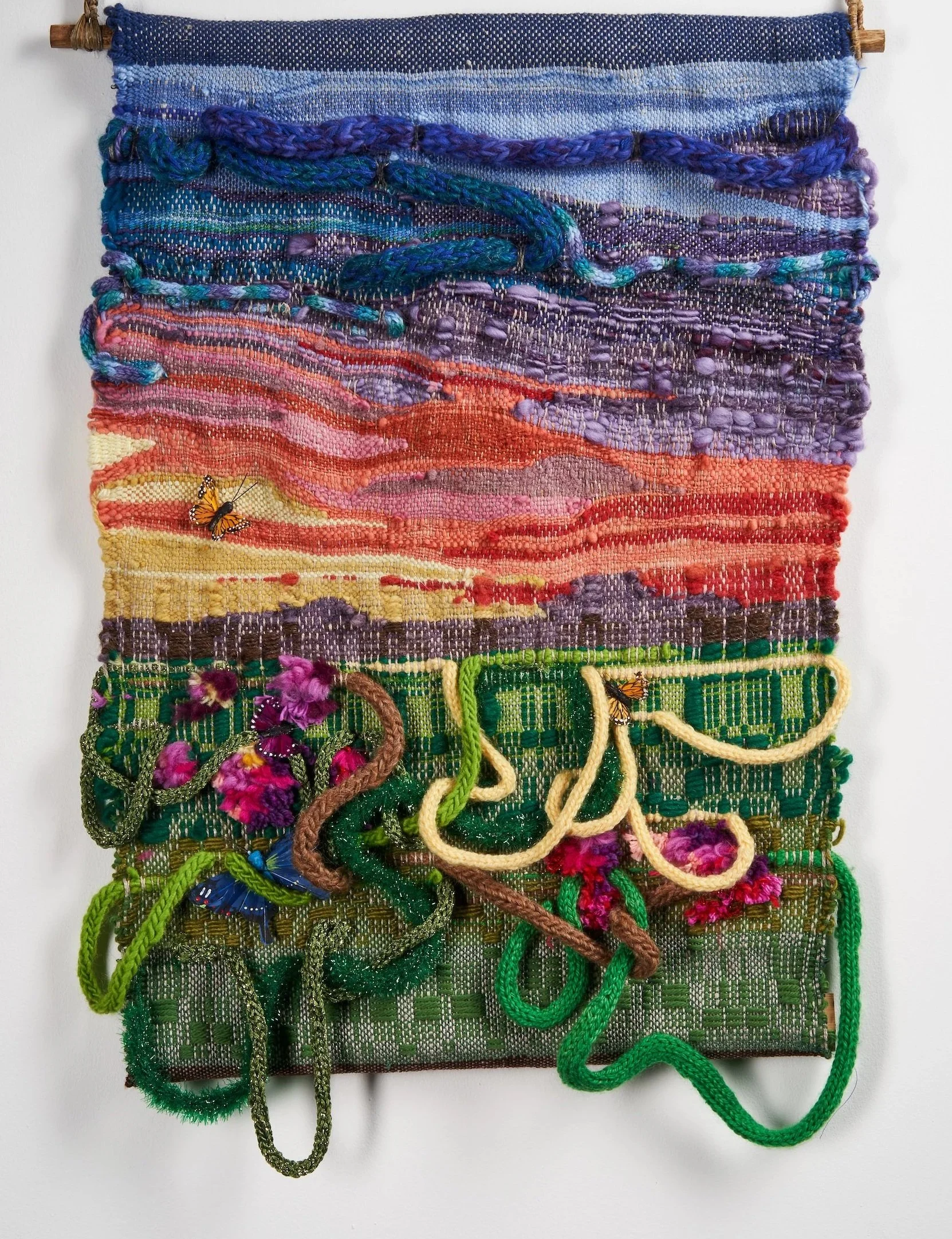 Nature from Nature - Woven Tapestry / Pattern Weave / Knit - 16" x 26"  - $2400 