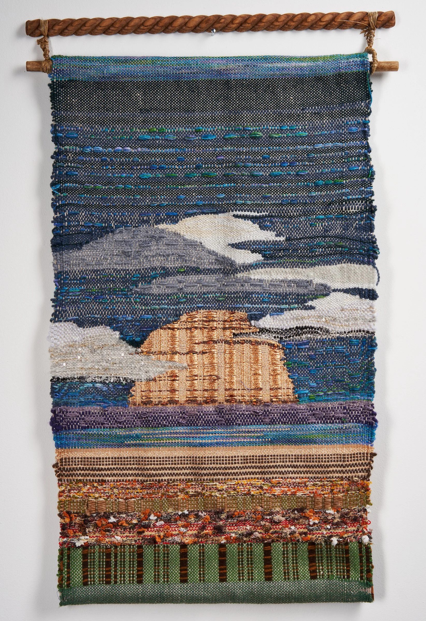 Harvest Moon - Woven Tapestry / Pattern Weave -  16" X  22"   Sold
